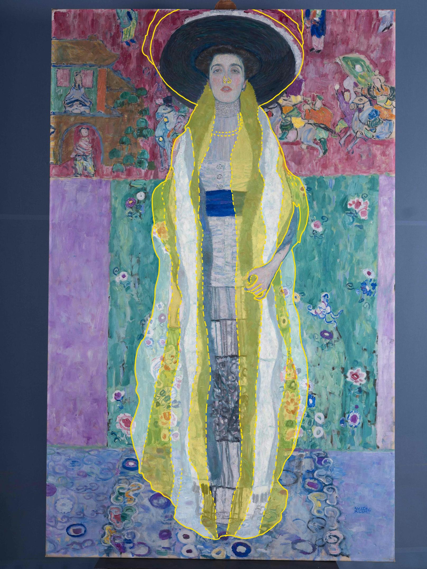 Diese Rekonstuktion zeigt, wie Gustav Klimt das Werk zunächst geplant hatte.