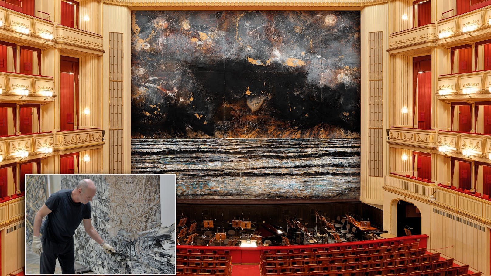Vorhang auf für 16.000 Kilo schweres Kunstwerk in Oper