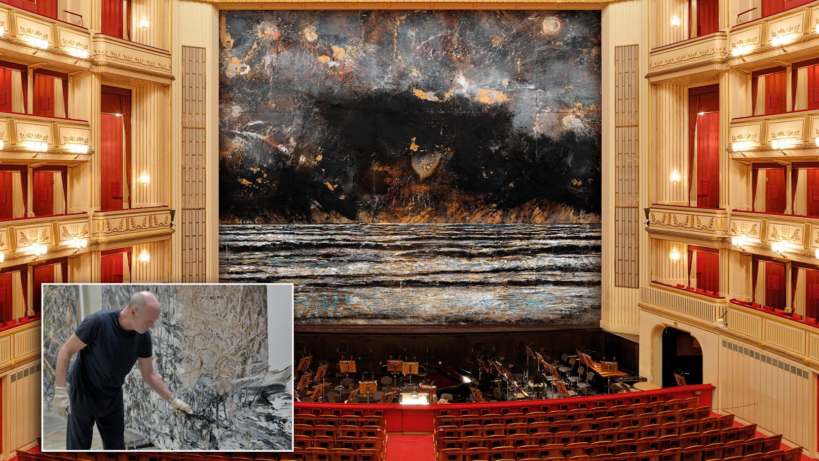 Vorhang auf für 16.000 Kilo schweres Kunstwerk in Oper