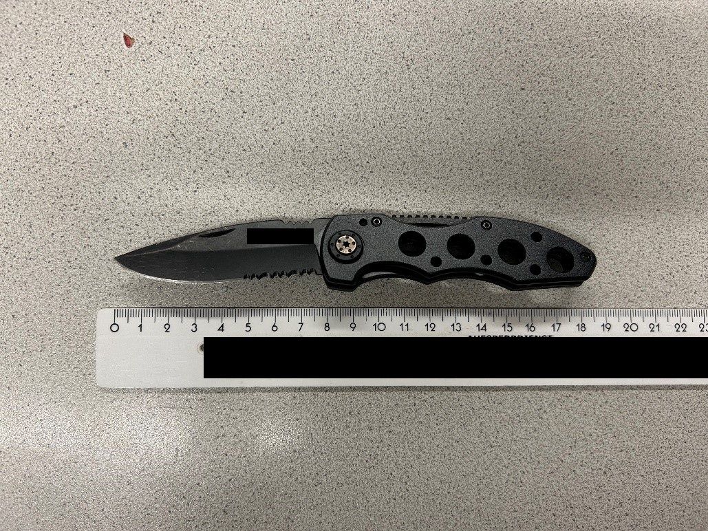 Mit diesem Messer soll der Mann seinen Nachbarn bedroht haben. 