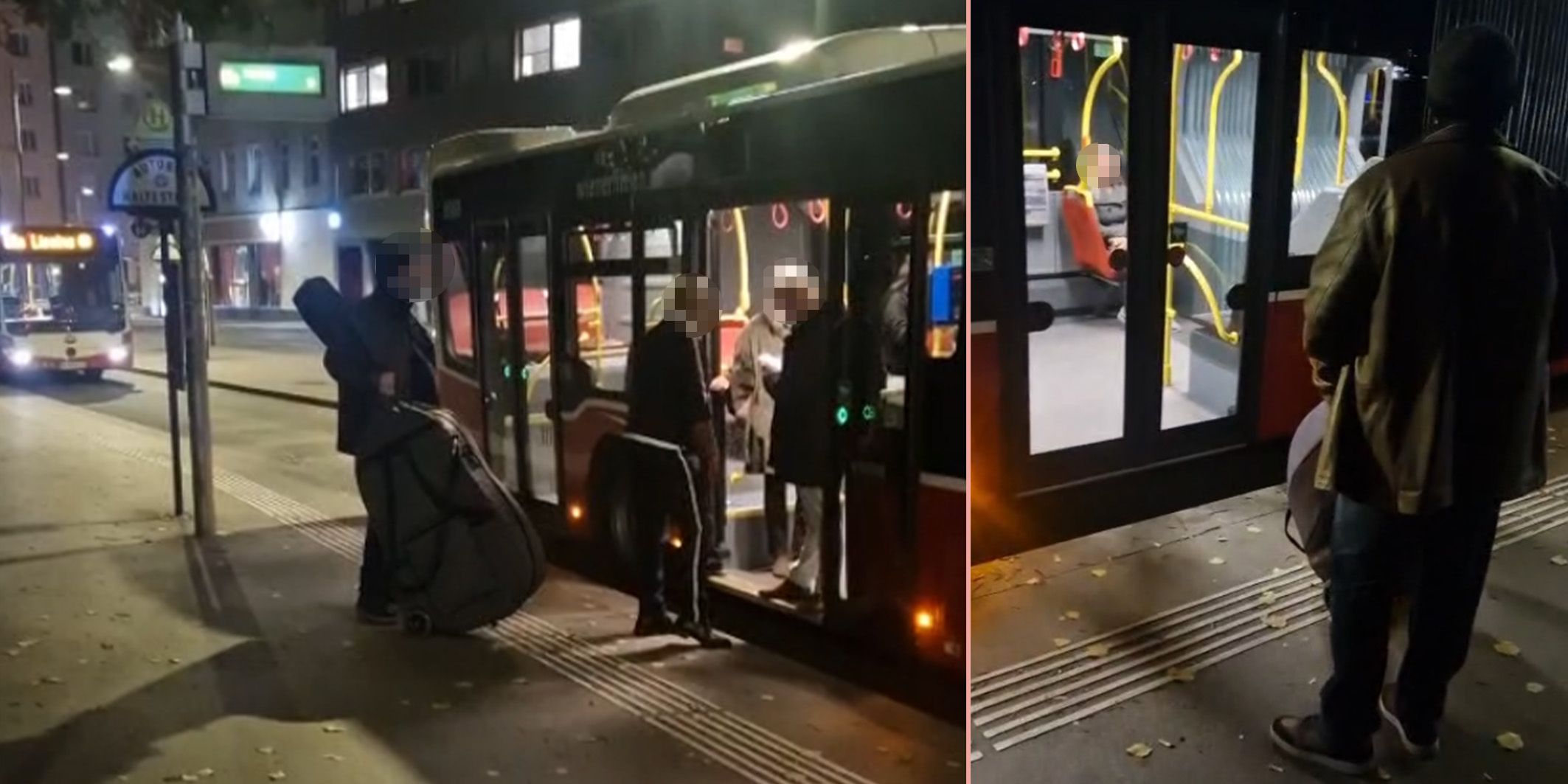 Damit hätte ein Wiener wohl nicht gerechnet. Er durfte aufgrund seines Instruments nicht mit dem Bus mitfahren.