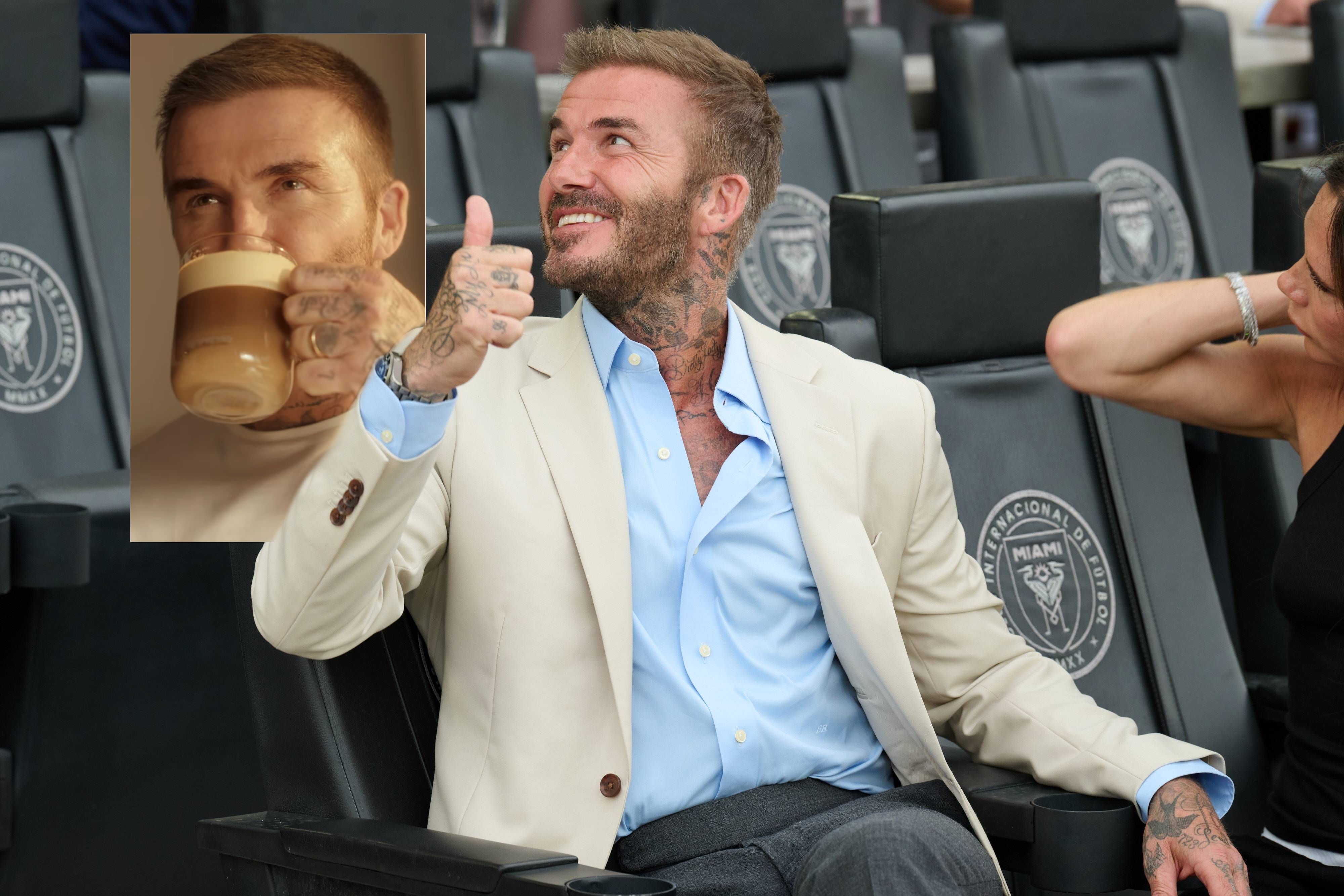 David Beckham geht unter die Kaffee-Trinker.