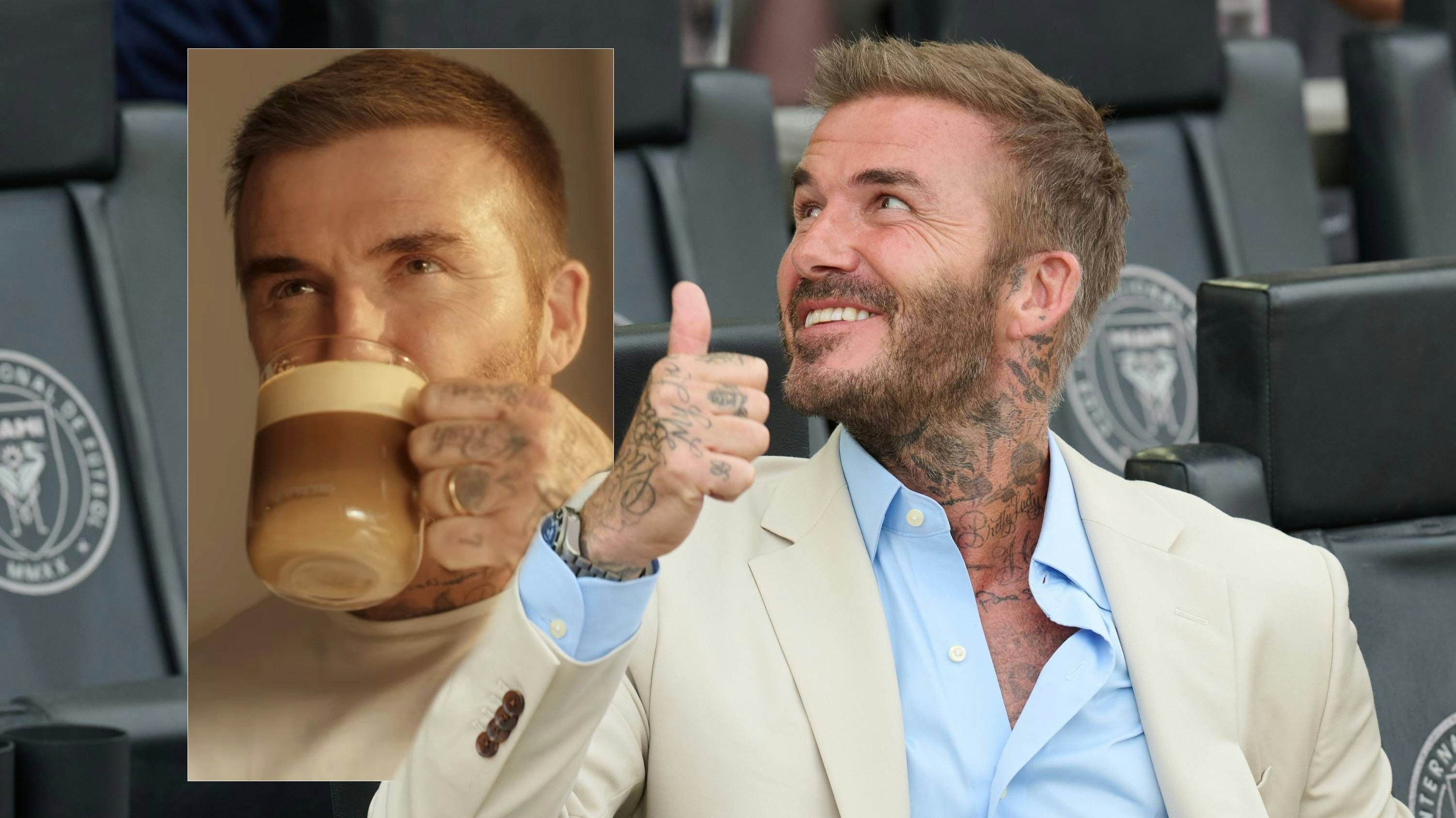 David Beckham geht unter die Kaffee-Trinker.