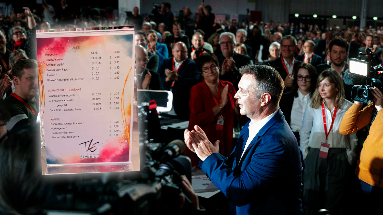 Die Verpflegung am Parteitag mussten sich die Genossen einiges kosten lassen.