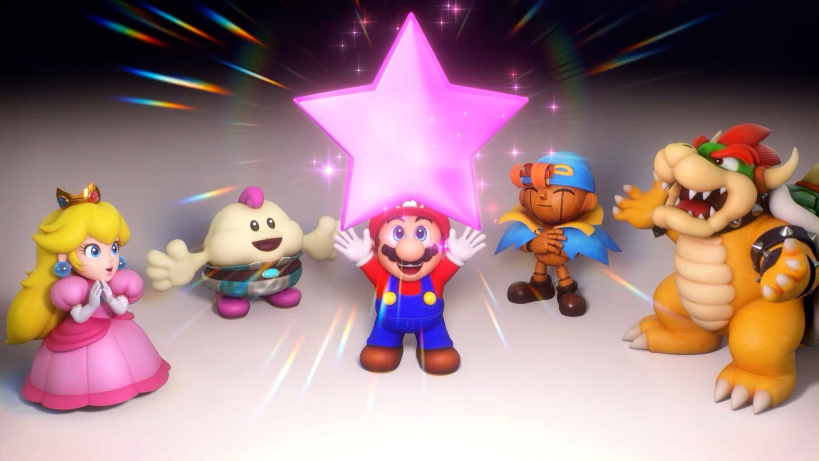 Prinzessin Peach, Mallow, Mario, Geno & Bowser