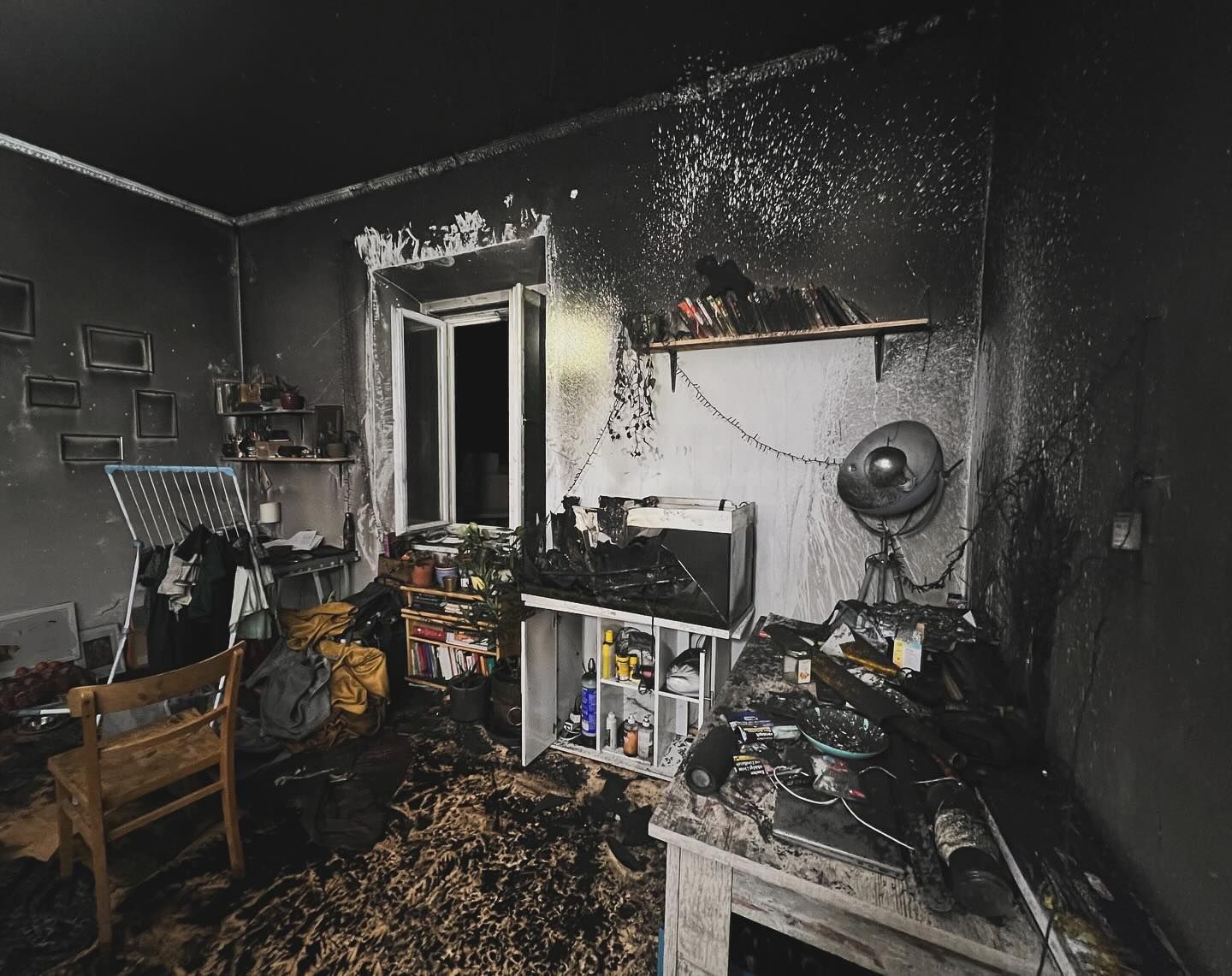 Defekt in Aquarium setzte Wohnung in Brand. 