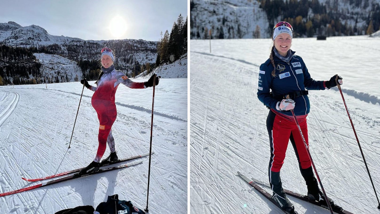 ÖSV-Athletin zeigt stolz Babybauch im Schnee