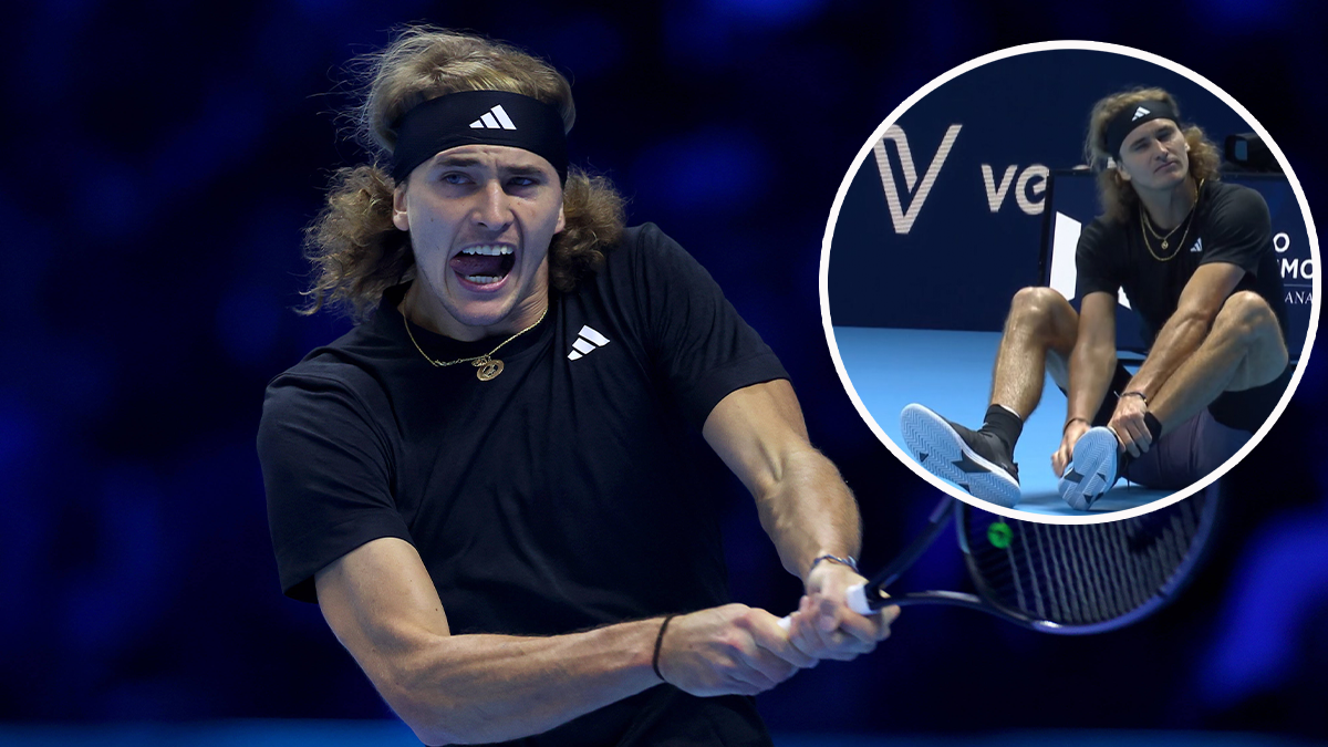 Alexander Zverev hielt sich den Knöchel.