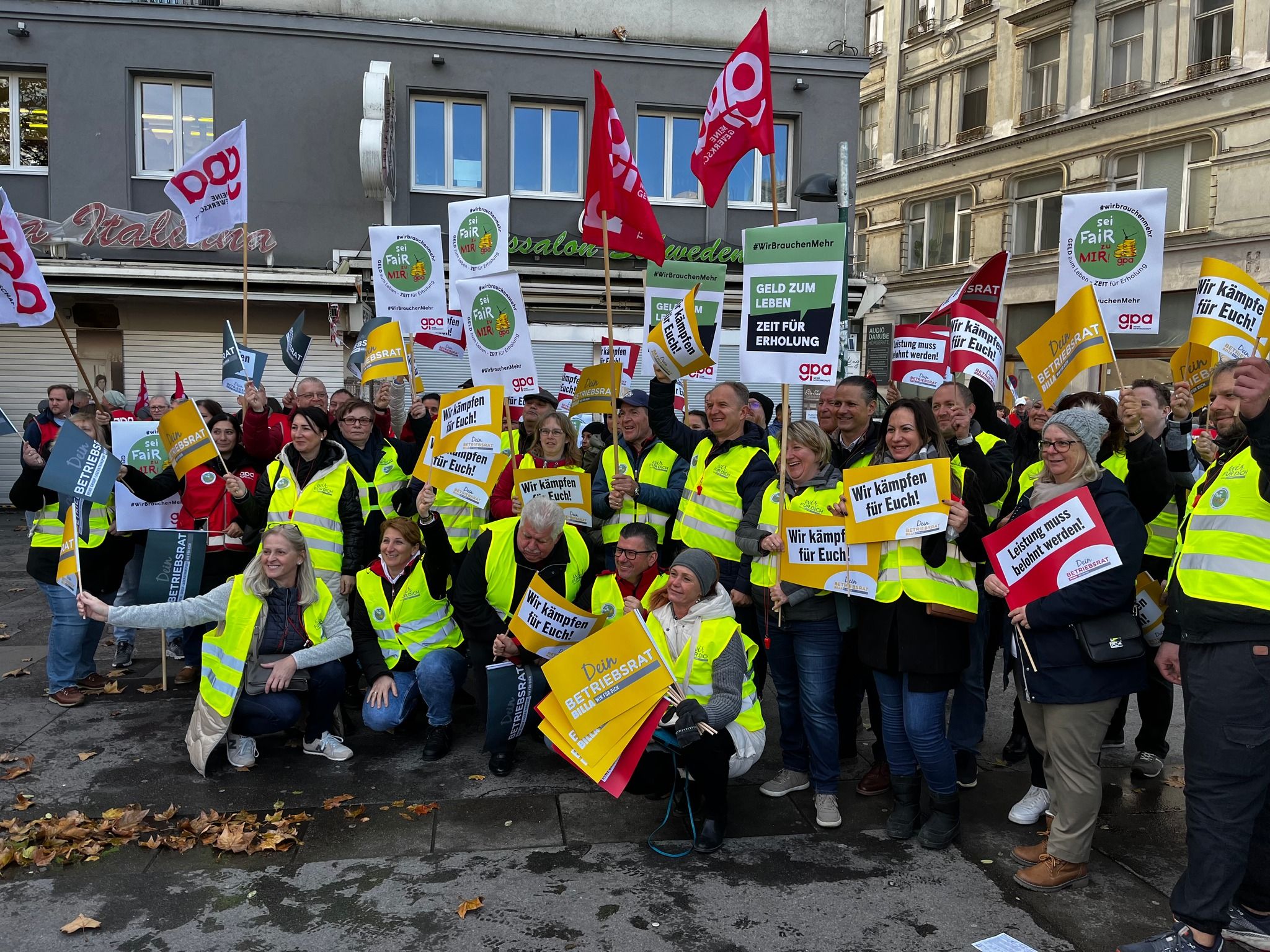 Am Dienstag fand in Wien ein Aktionstag von Handelsangestellten statt.