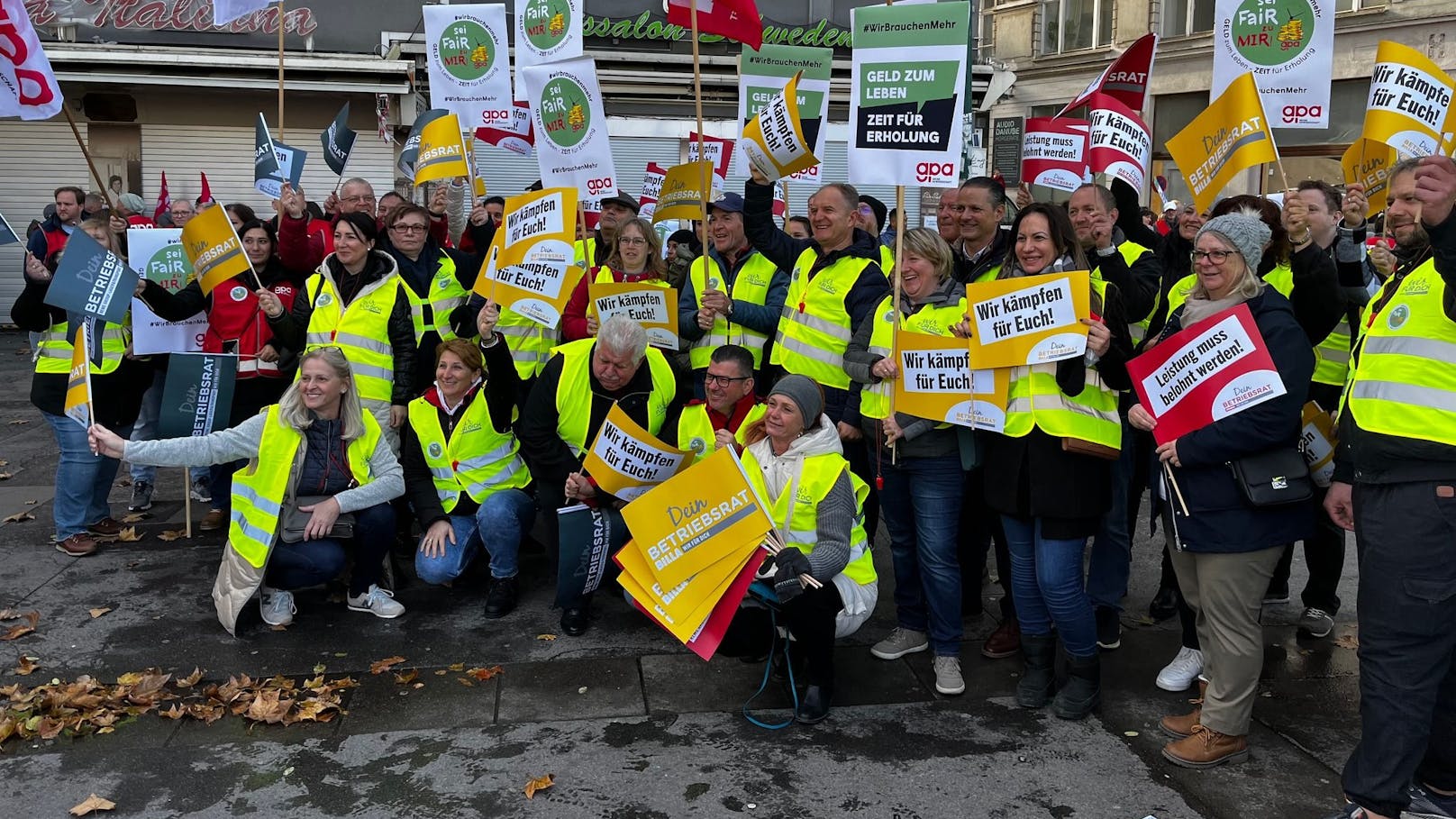 Am Dienstag fand in Wien ein Aktionstag von Handelsangestellten statt. 