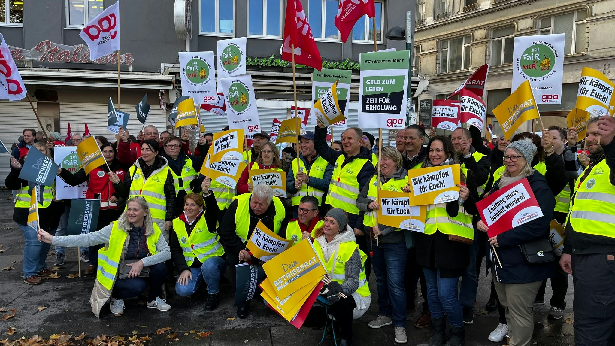 Am Dienstag fand in Wien ein Aktionstag von Handelsangestellten statt. 