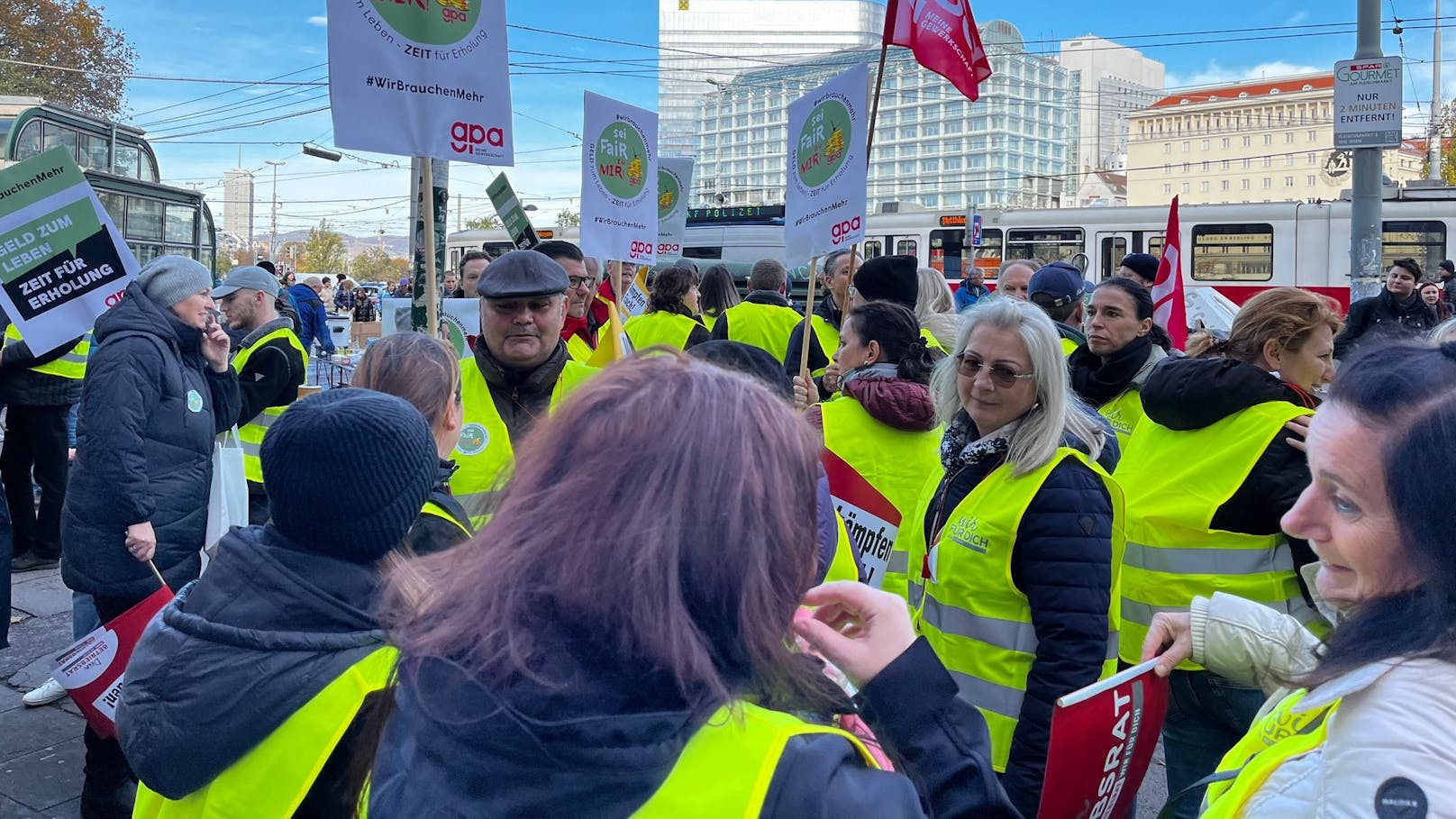 Am Dienstag fand in Wien ein Aktionstag von Handelsangestellten statt. 