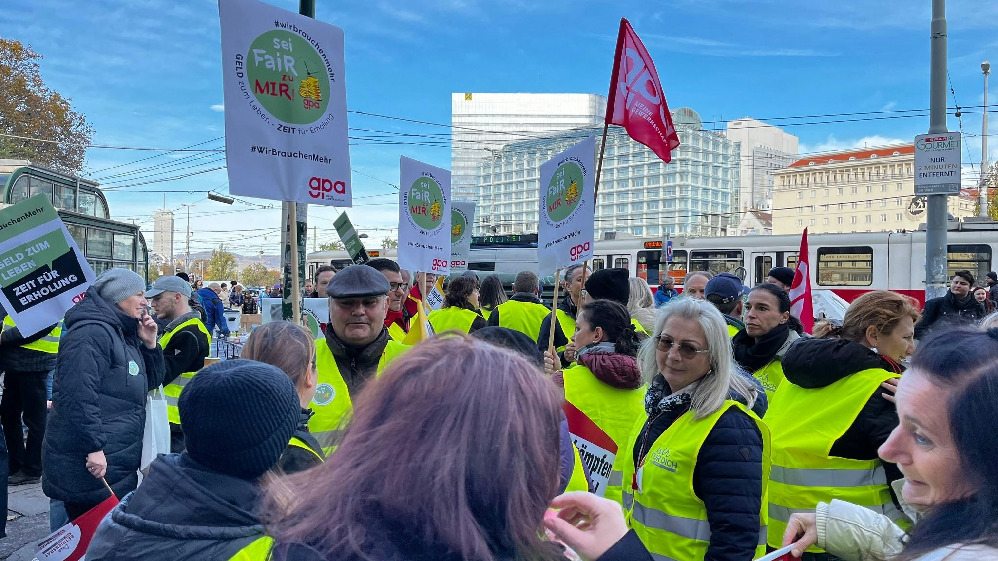 Am Dienstag fand in Wien ein Aktionstag von Handelsangestellten statt. 