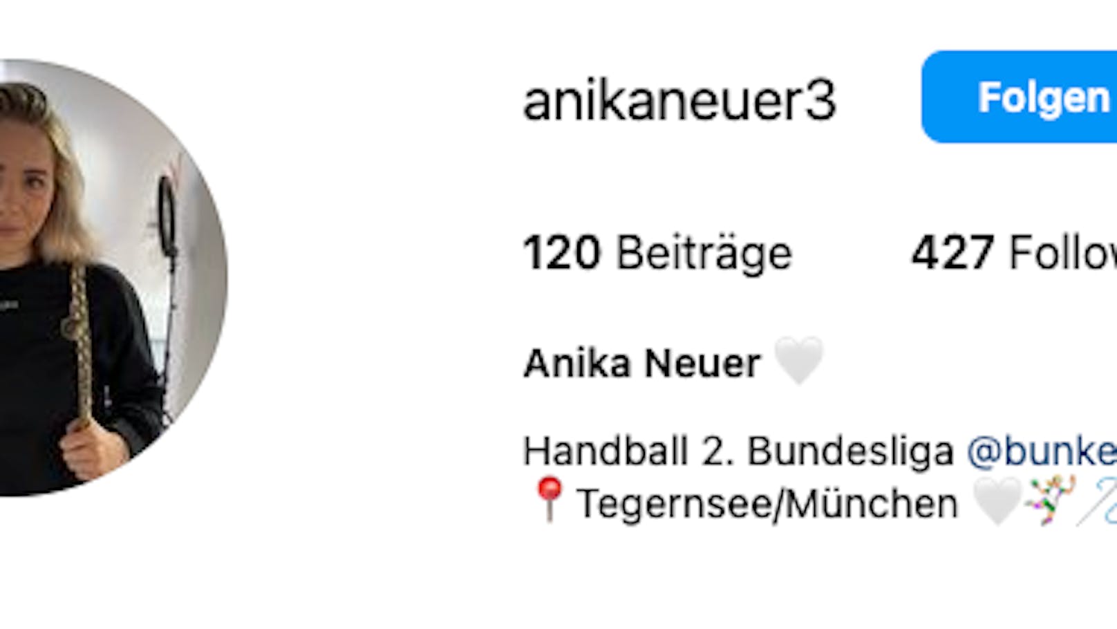 Das Instagram-Profil von Anika Neuer.