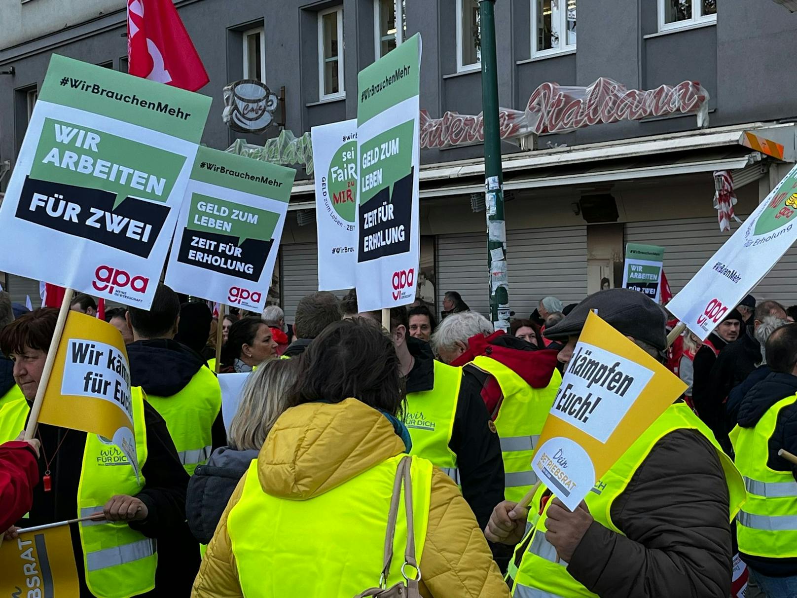 Am Dienstag fand in Wien ein Aktionstag von Handelsangestellten statt. 