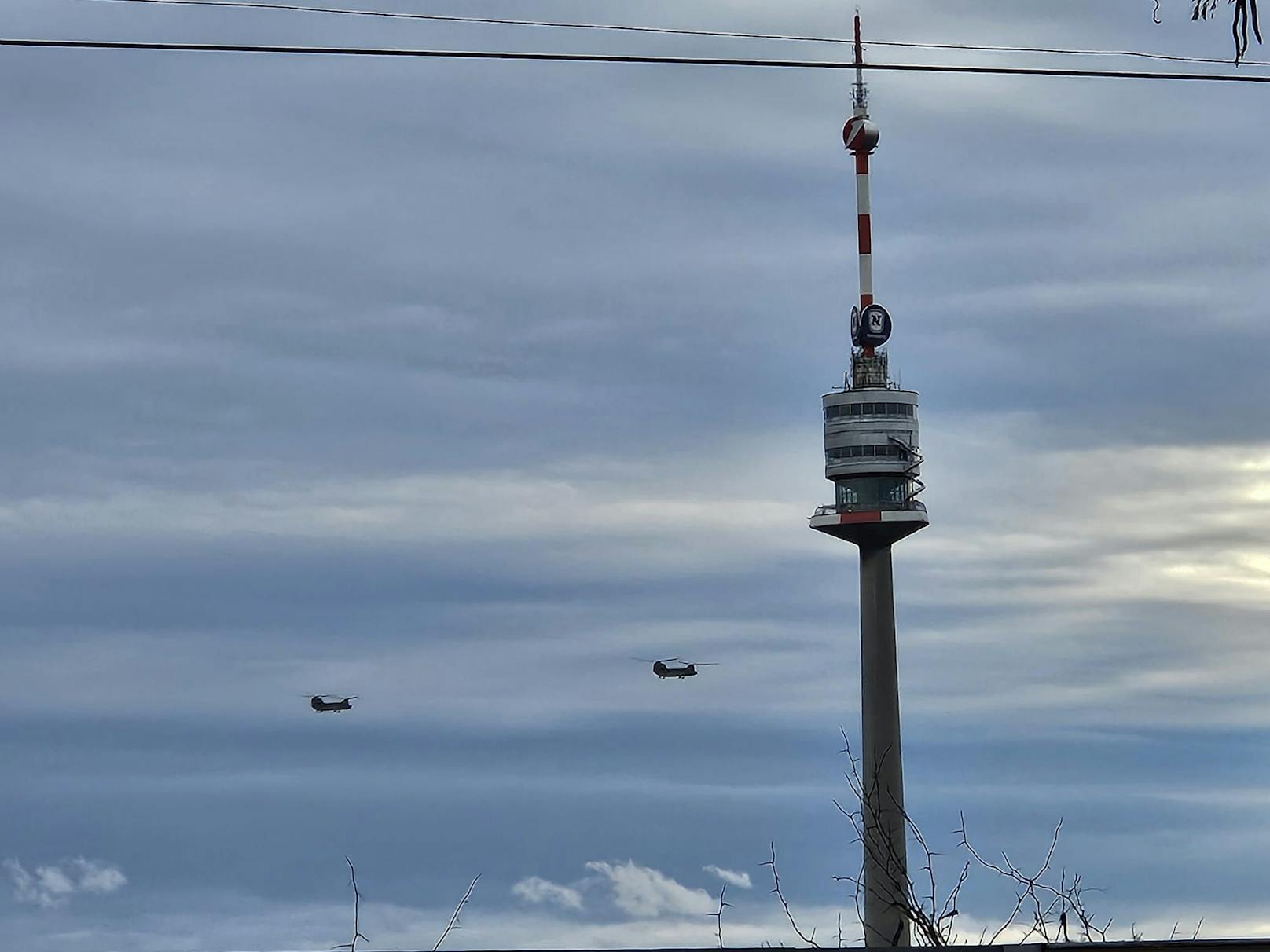 Auch in Wien wurden die Helis gesichtet.