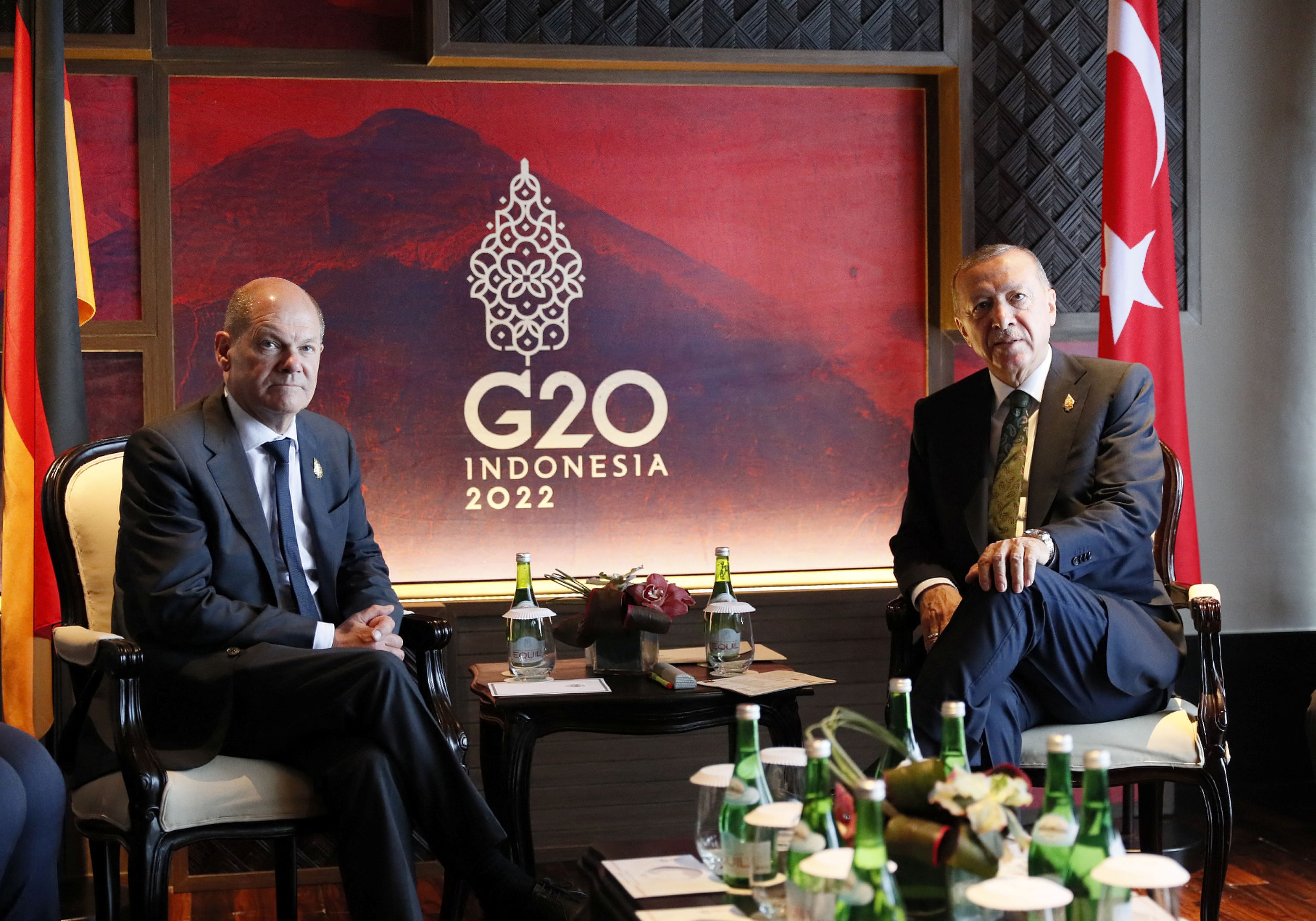 Olaf Scholz und Recep Erdogan beim G20-Gipfel 2022. Am Freitag soll es zu einem erneuten Treffen kommen.