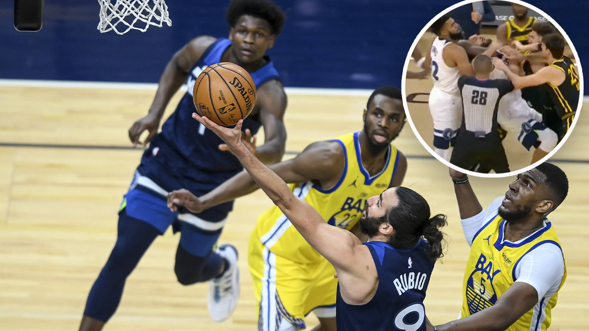 Das NBA-Spiel ging mit einer Schlägerei los.