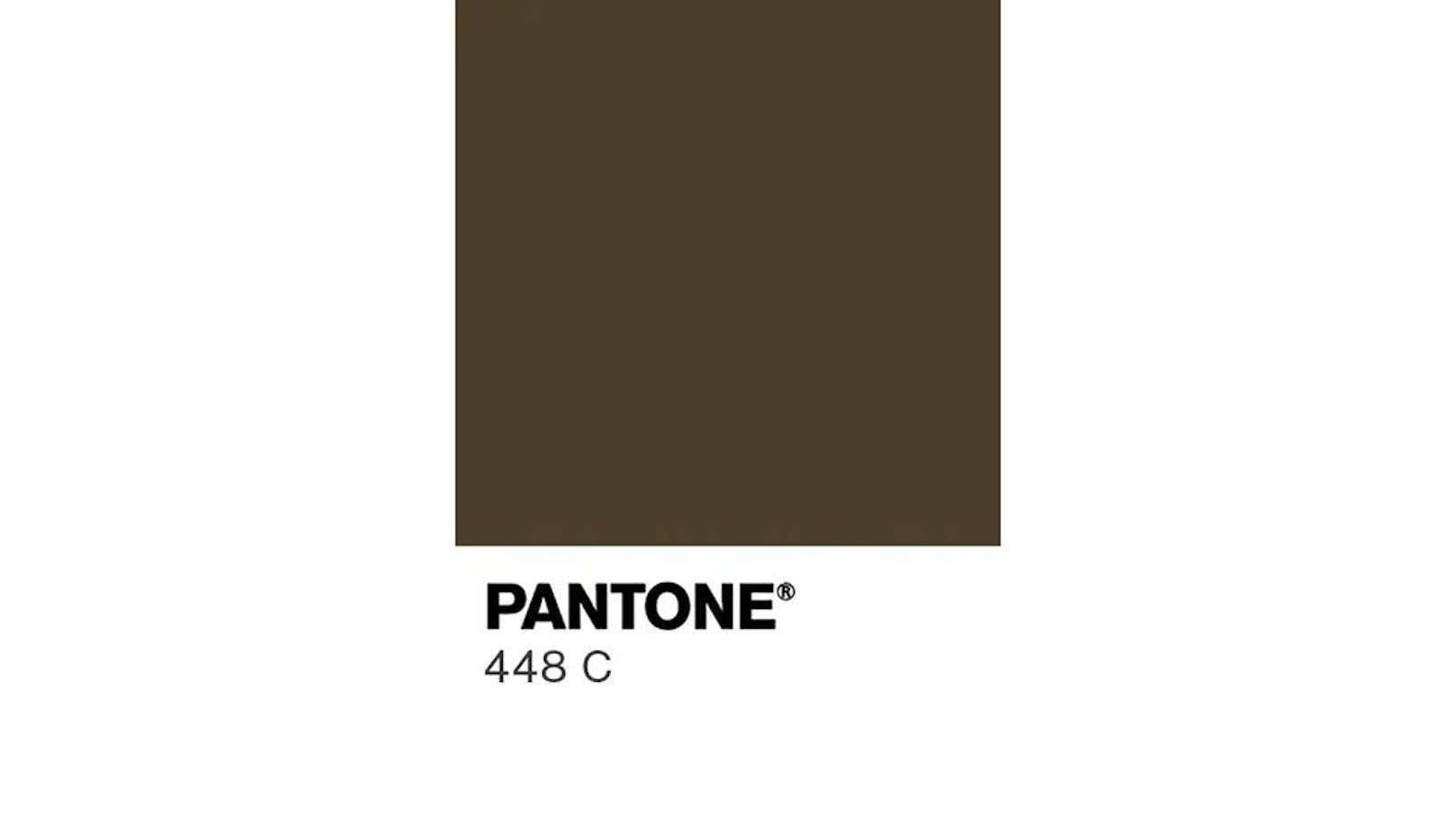 Das ist sie, die laut Marktforschung hässlichste Farbe der Welt: Pantone 448C.