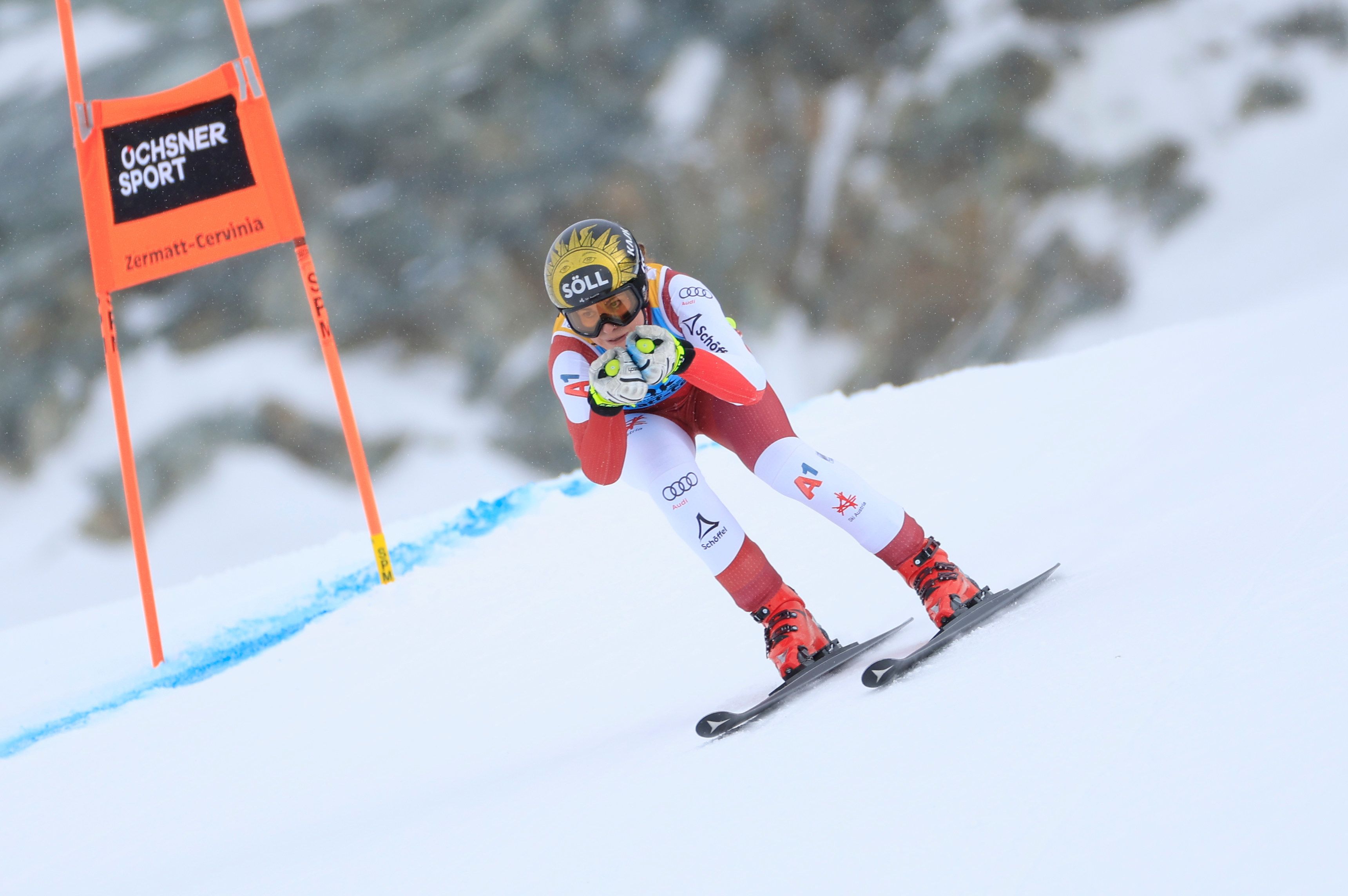 Christiana Ager sicherte sich die Bestzeit auf der Monster-Abfahrt.