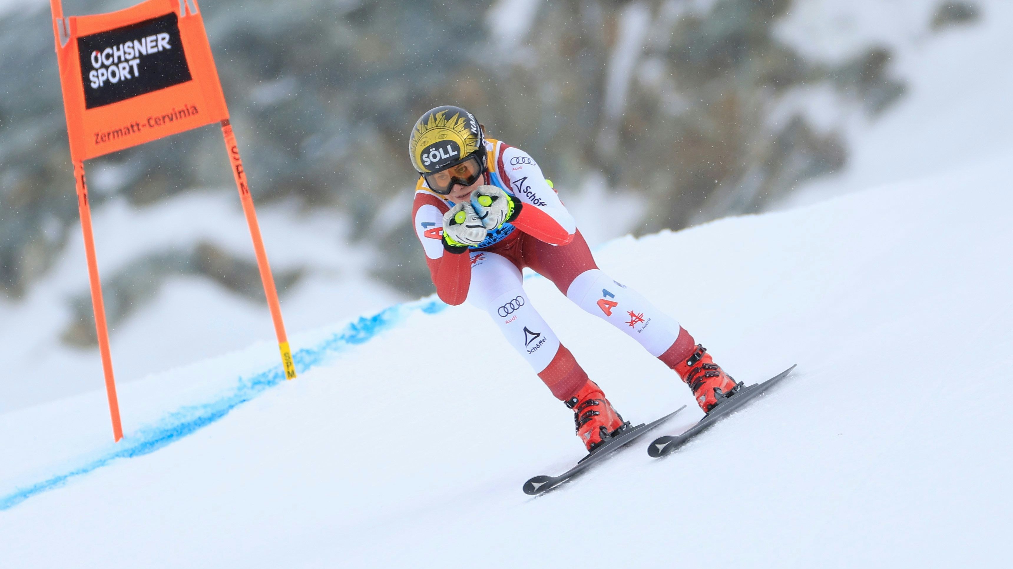 Christiana Ager sicherte sich die Bestzeit auf der Monster-Abfahrt.