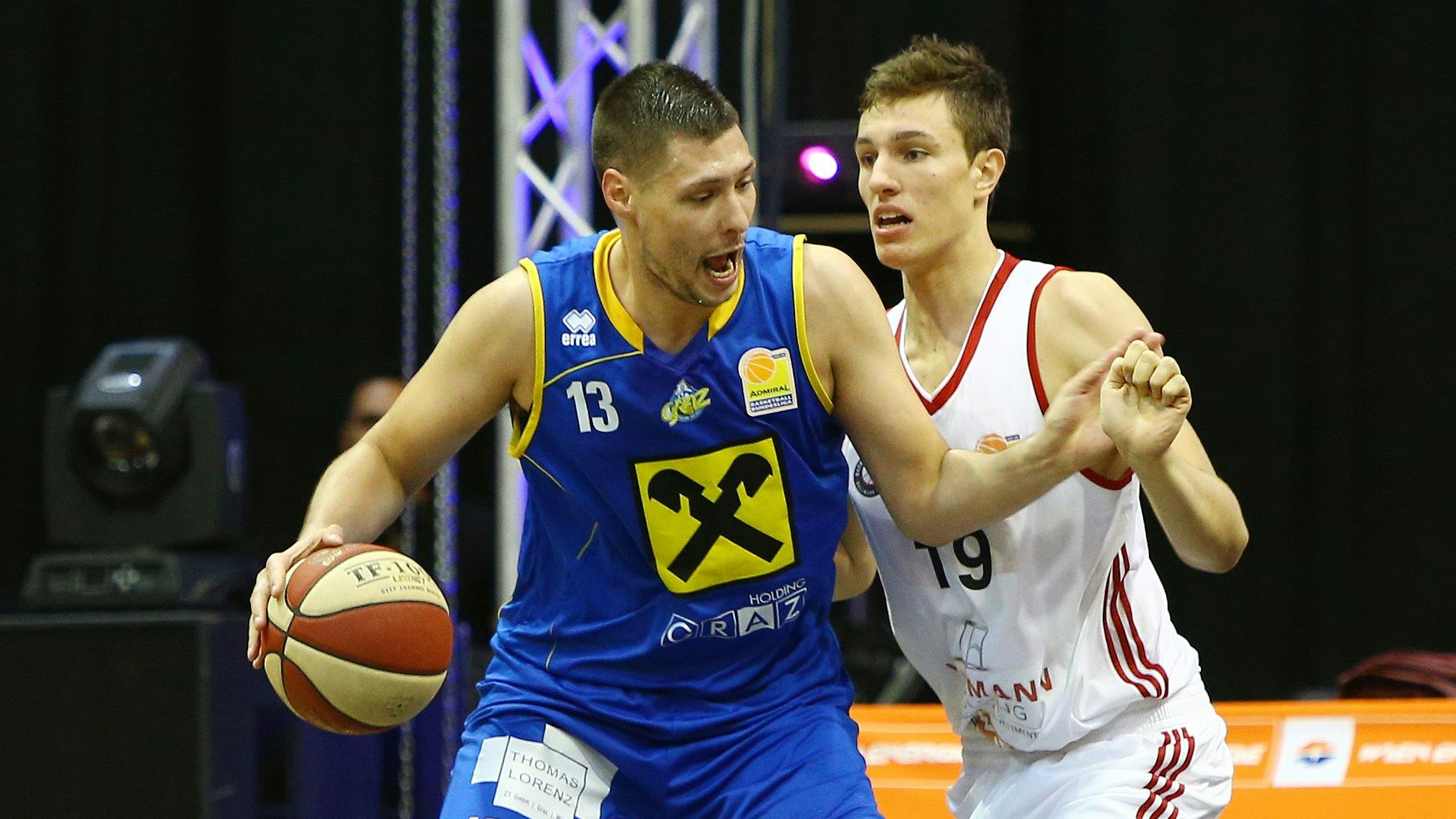 Neugebauer (r.) 2016 als BC-Vienna-Spieler