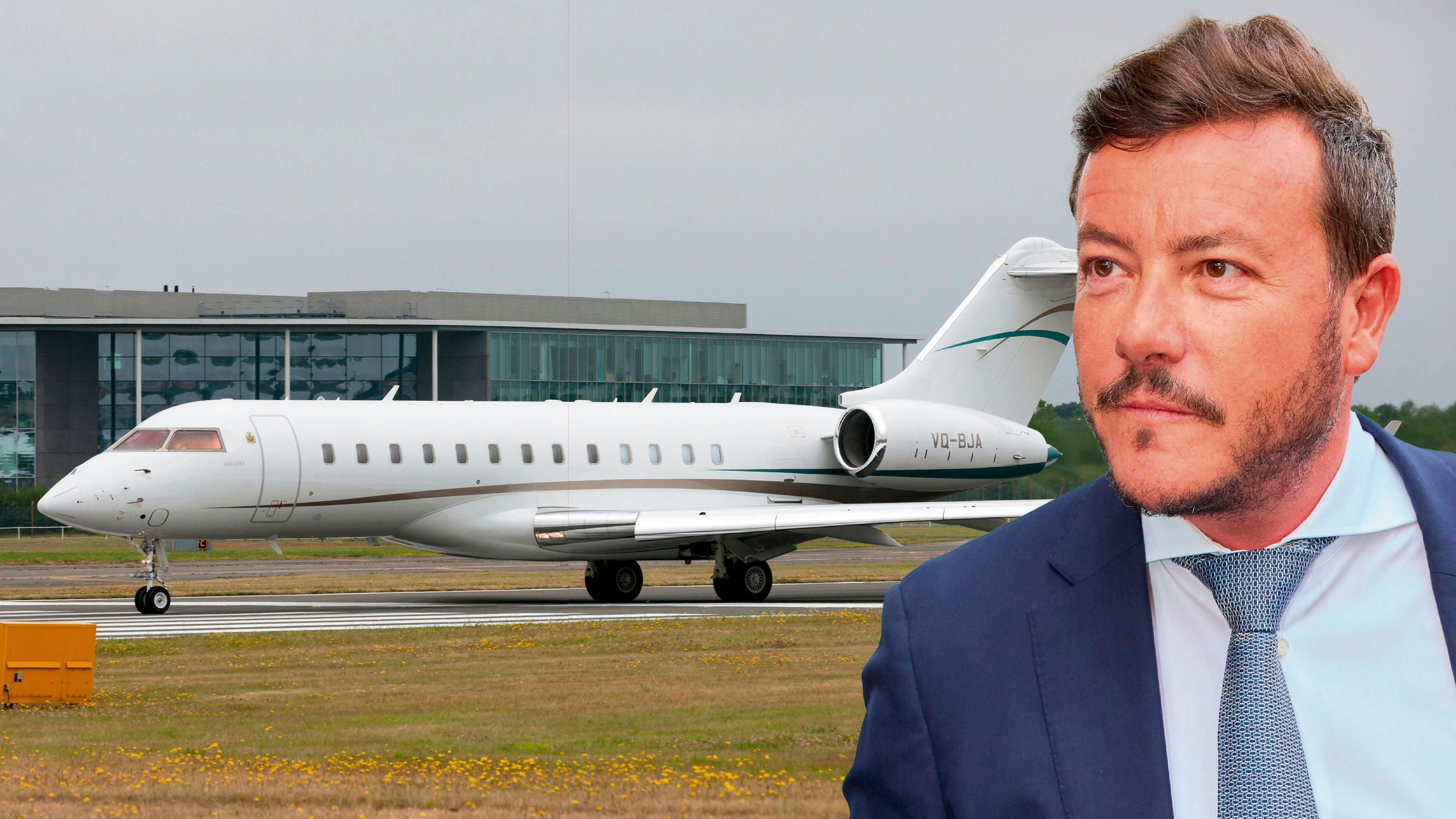 Rene Benko düst mit seinem Privatjet Marke Bombardier um die Welt (Symbolbild)