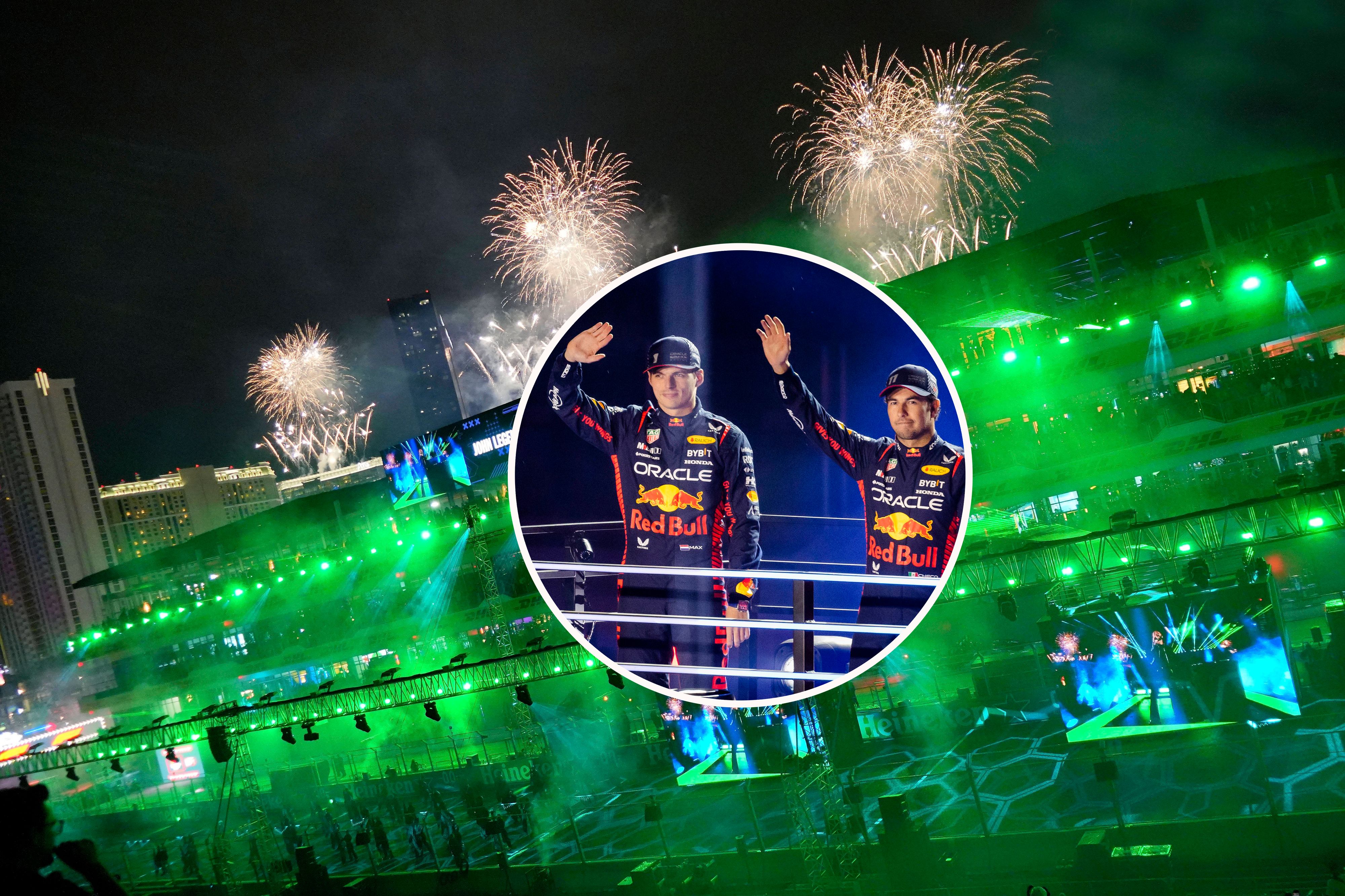 Max Verstappen (l.) ist der Tumult in Las Vegas nicht geheuer.