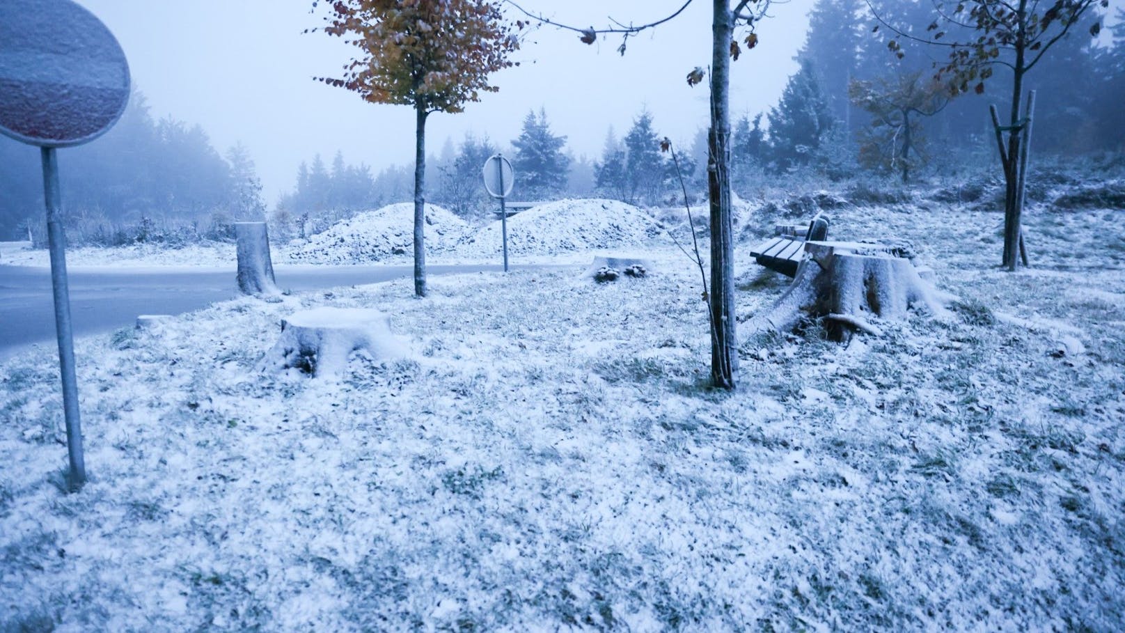 In Oberösterreich schneite es in der Früh schon kräftig.