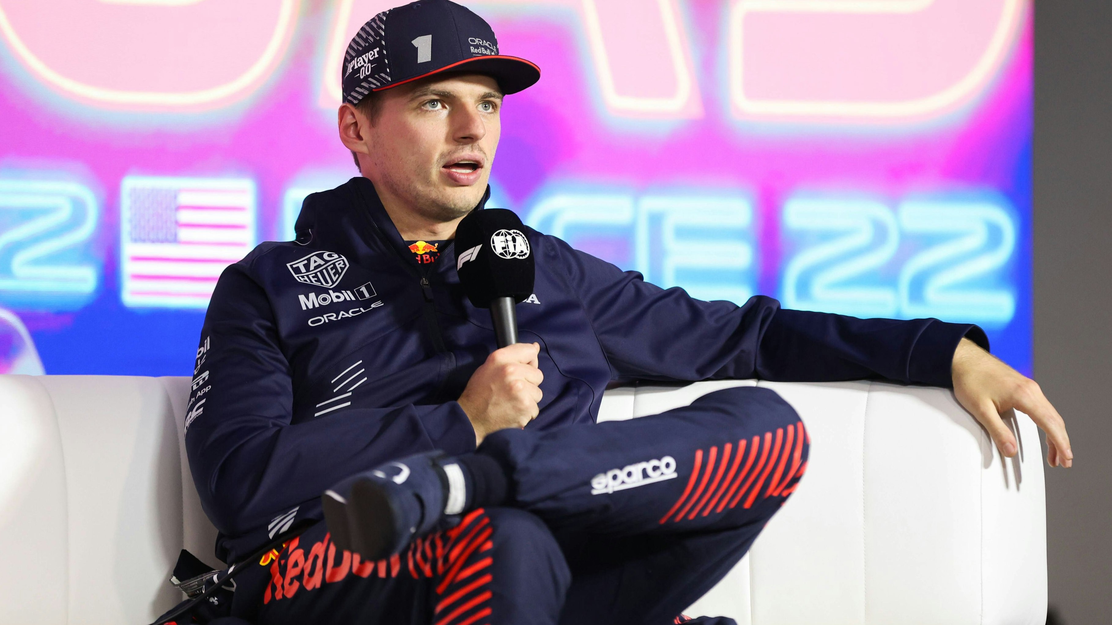 Max Verstappen in Las Vegas. 