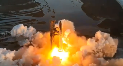 Der Start der Rakete glückte noch, doch kurze Zeit später explodierte die 