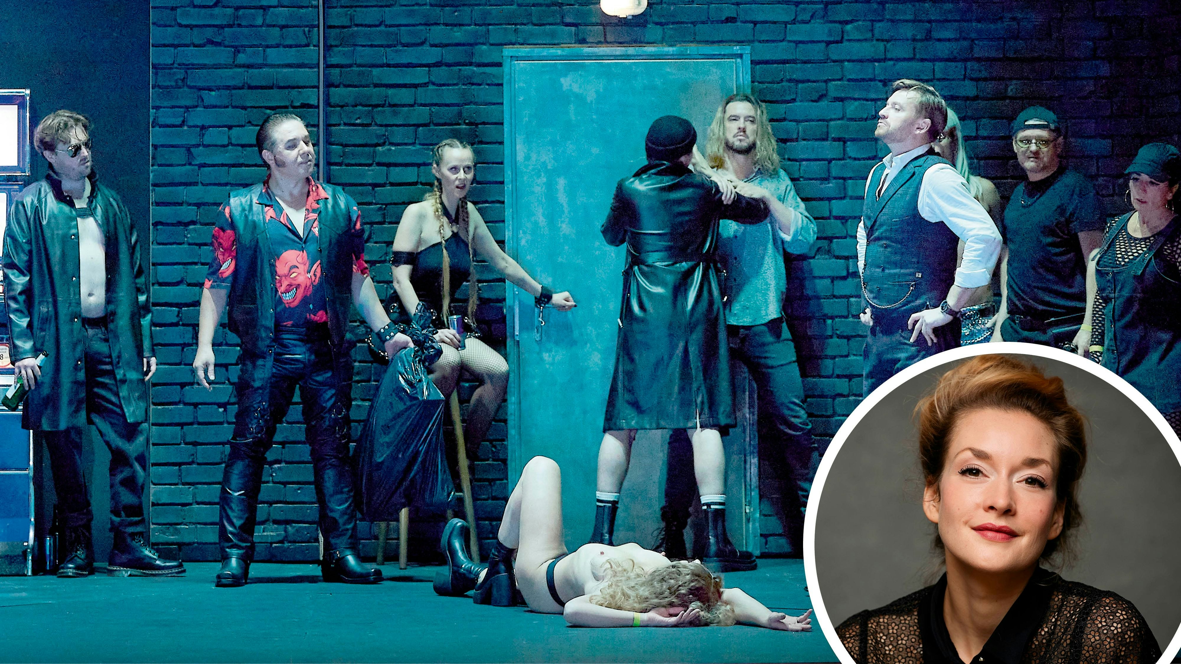 "Schwanda" in der Halle E des Wiener MQ, rechts: Vera-Lotte Boecker