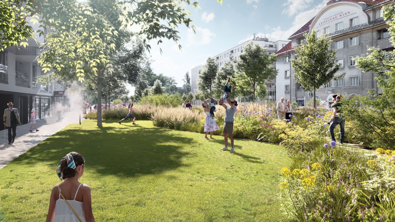 Wagramer Straße bekommt 250 Meter langen "Straßenpark"