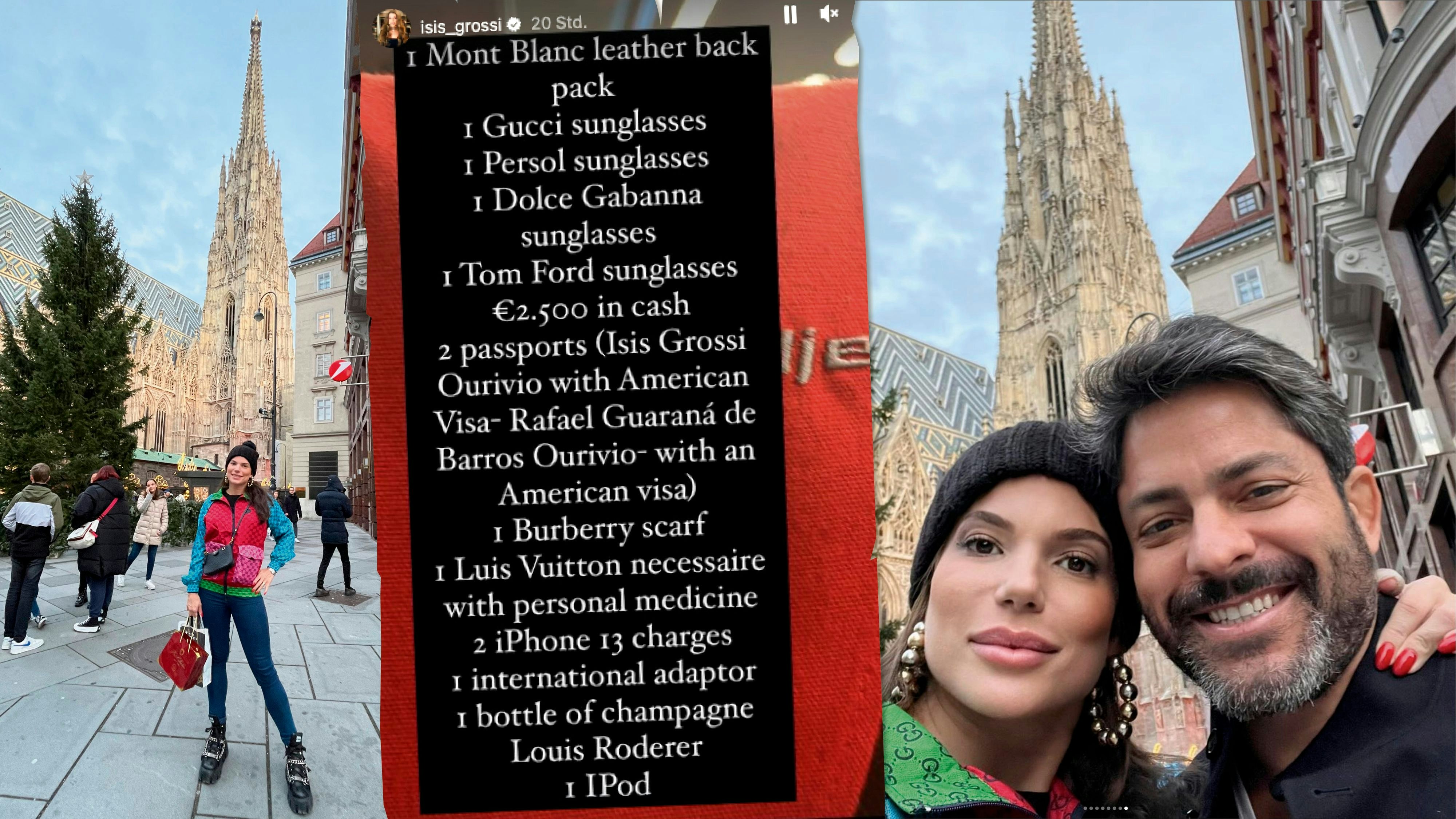 Isis Grossi und ihr Mann Rafael kam ihr Wien-Trip teuer zu stehen. 