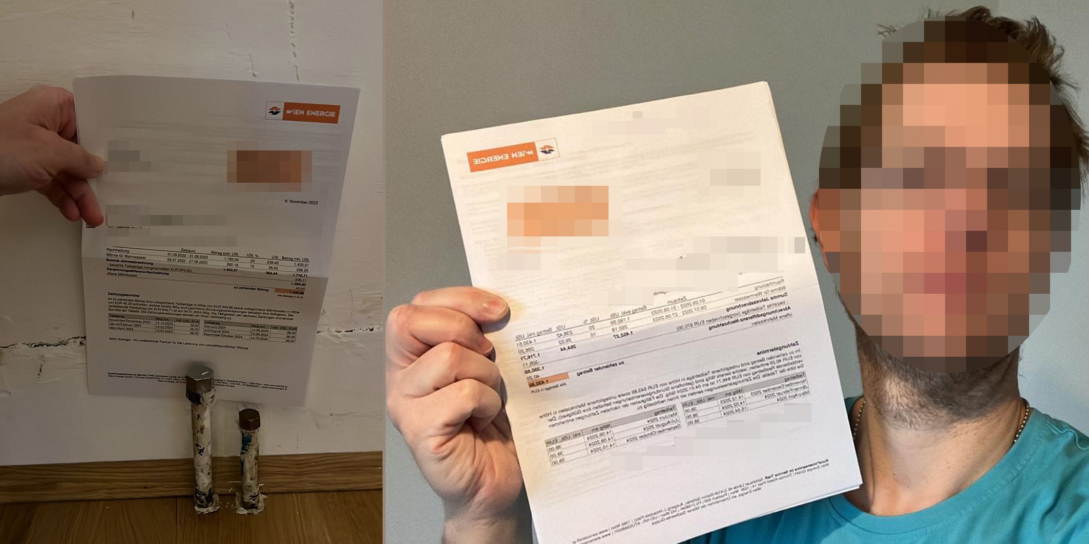 Ronny aus Wien kann die Jahresabrechnung der Wien Energie alles andere als nachvollziehen.