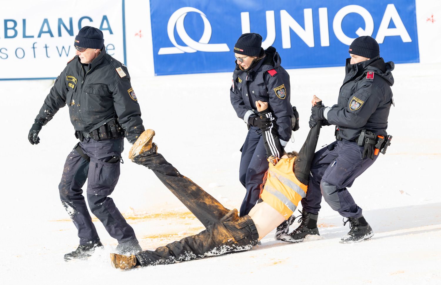 Klima-Protest beim Weltcup-Slalom