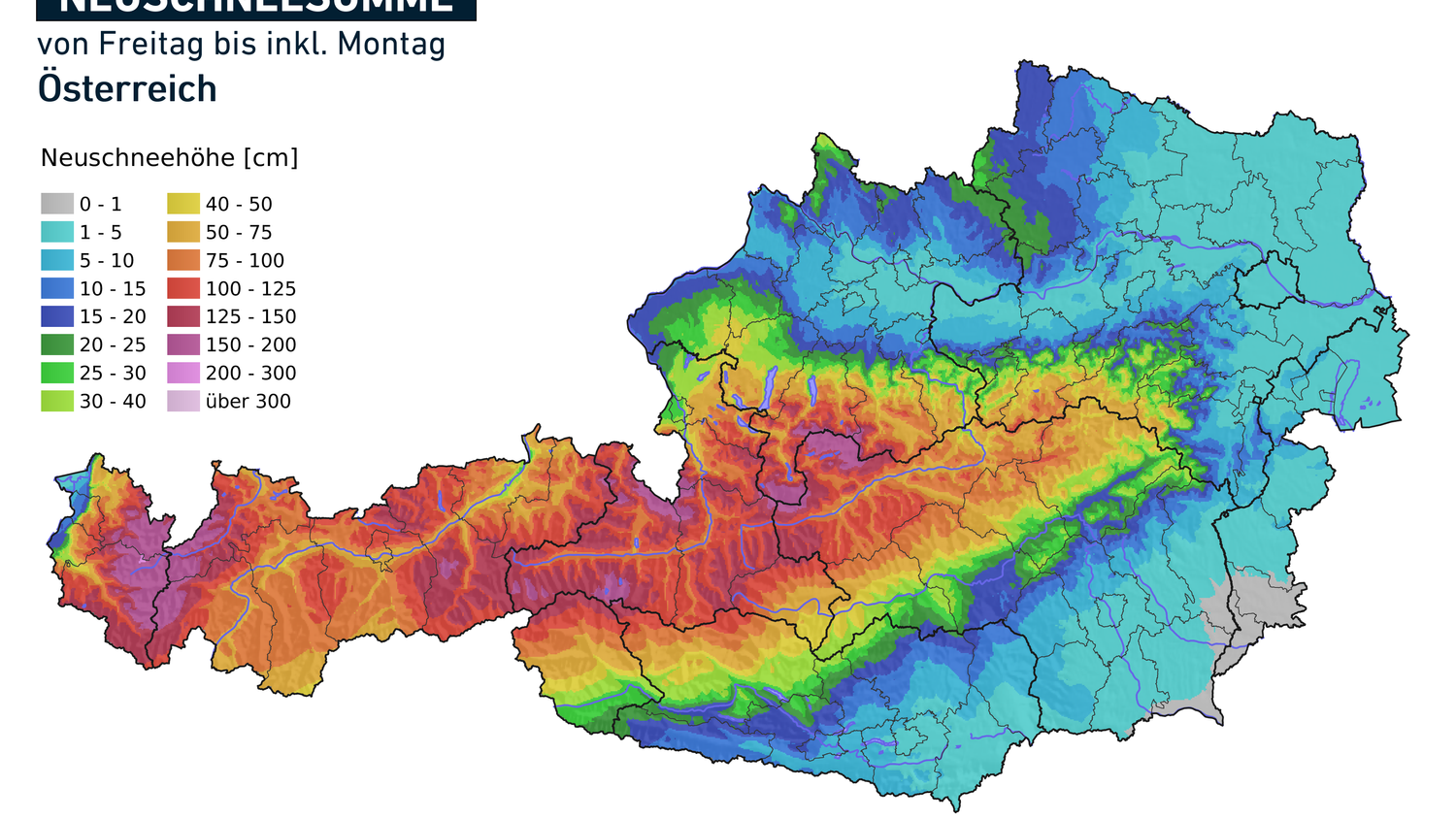Neuschnee am Wochenende