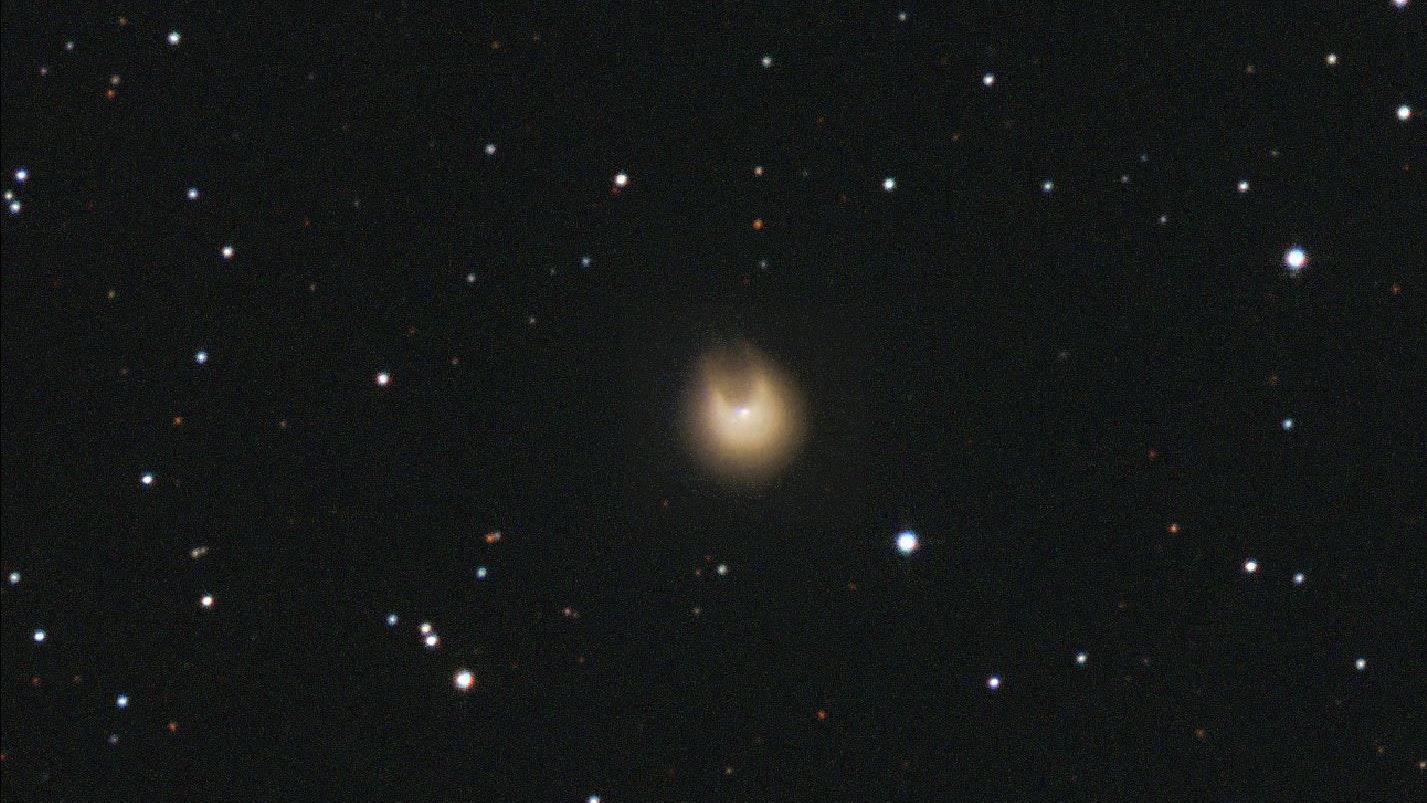 Für manche sieht er aus wie ein gehörnter Komet, andere sehen darin ein Star-Wars-Raumschiff.