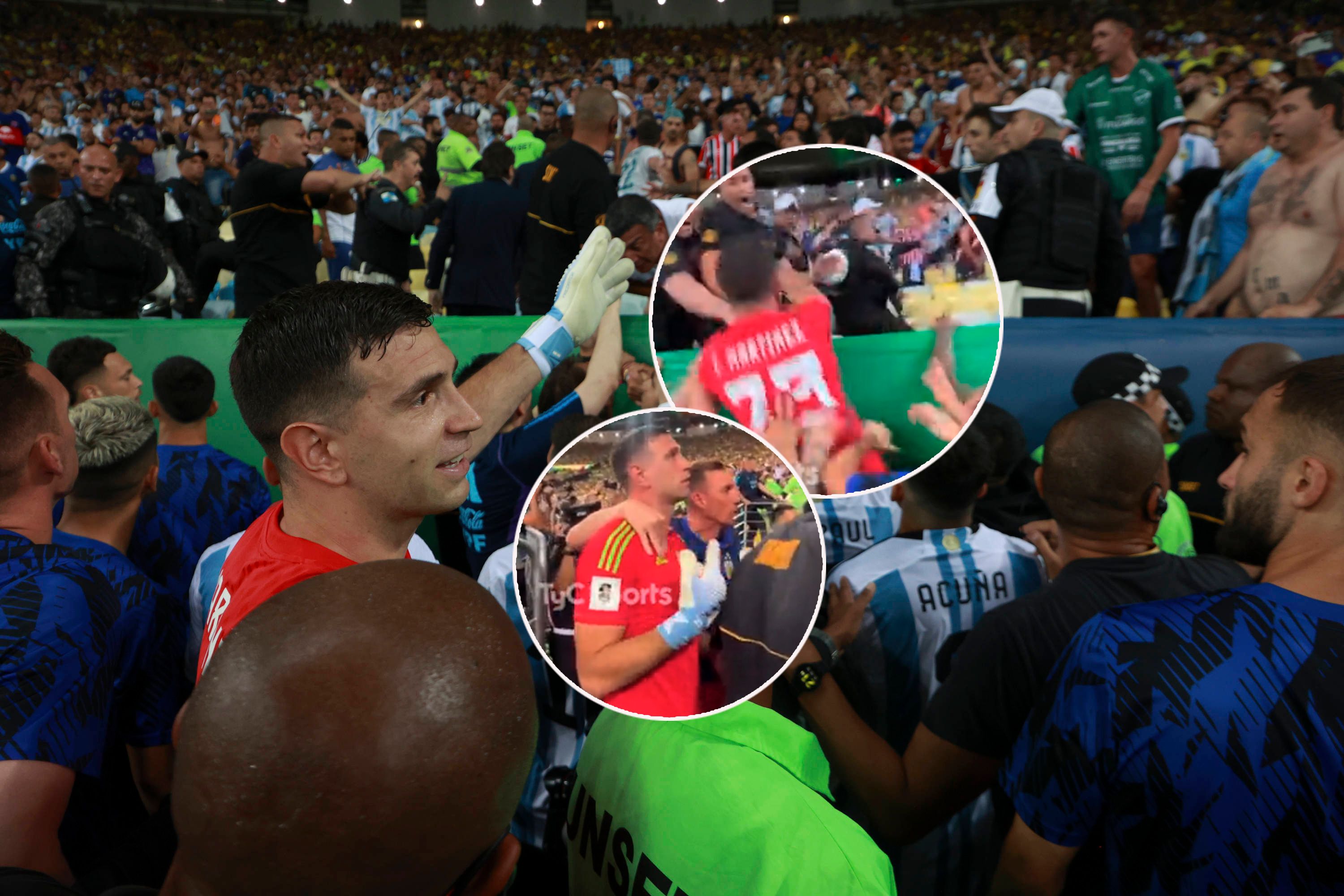 Emiliano Martinez versuchte zu schlichten.