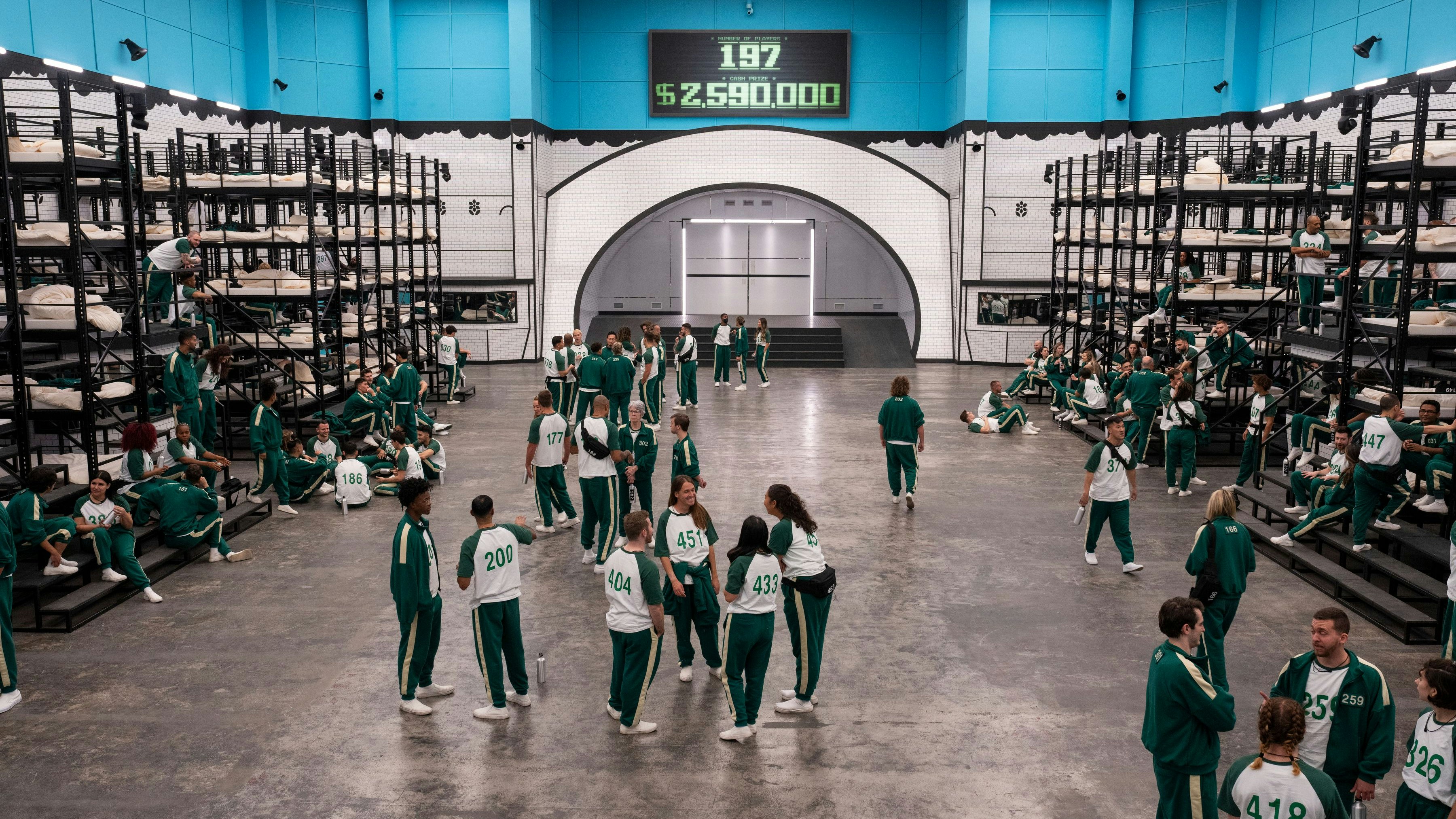 "Squid Game: The Challenge": Für 4,56 Millionen Dollar kann man es auch mal im einem Schlafsaal aushalten…