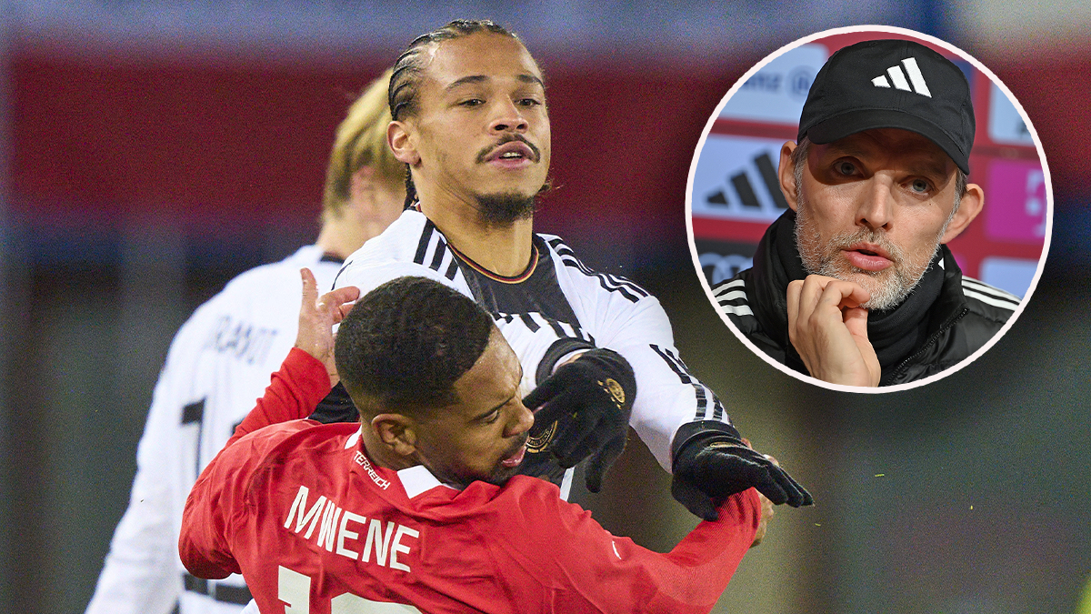 Bayern-Coach Thomas Tuchel spricht über die rote Karte gegen Leroy Sane. 