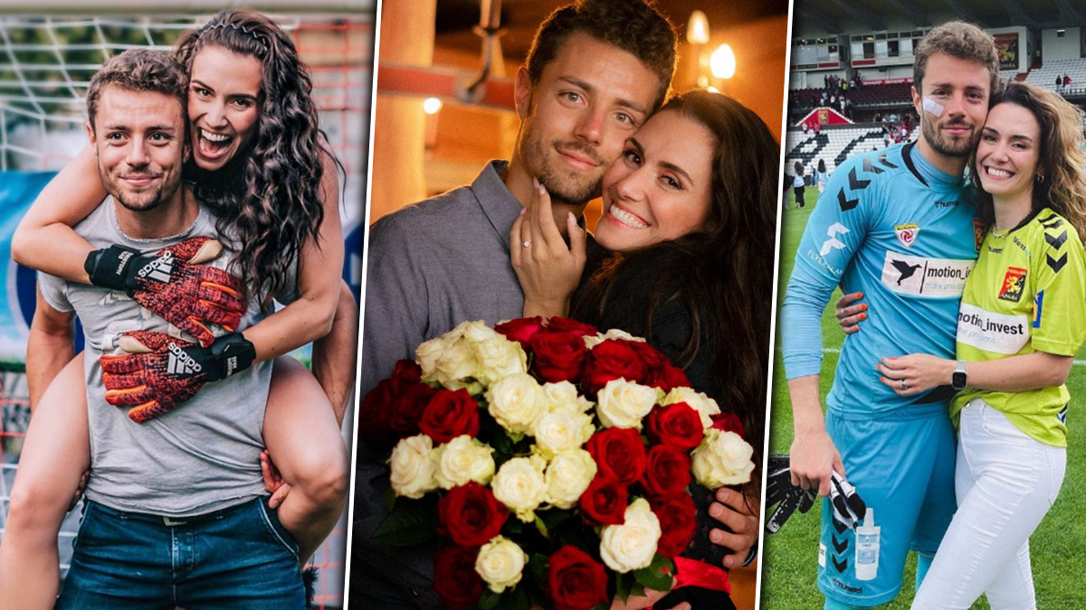 Sportliches Power-Duo: Sky-Moderatorin Kimberly Budinsky und Admira-Goalie Christoph Haas