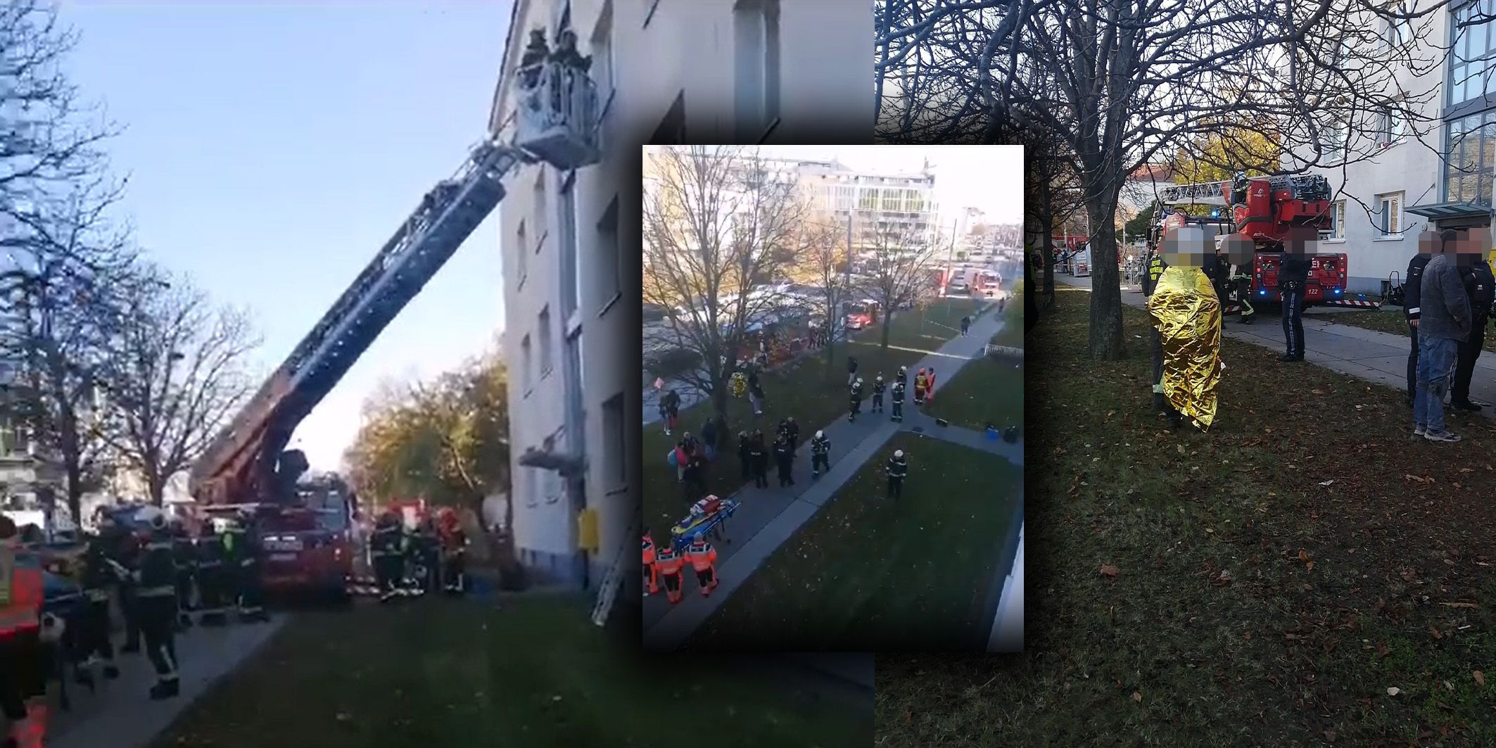 Großeinsatz in Wien: In einem Wohngebäude trat am Donnerstagnachmittag ein unbekannter Schadstoff aus.