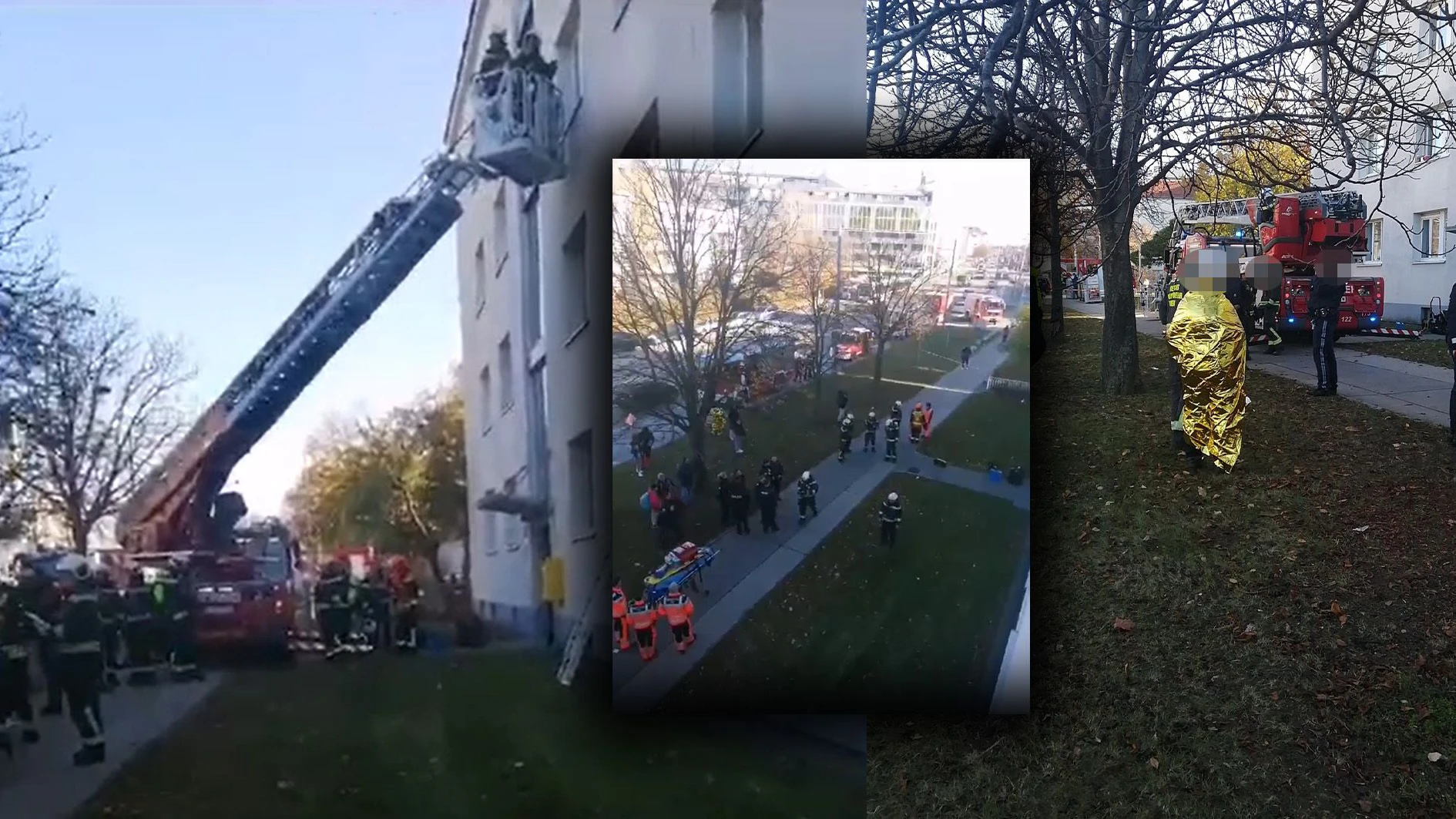 Großeinsatz in Wien: In einem Wohngebäude trat am Donnerstagnachmittag ein unbekannter Schadstoff aus.