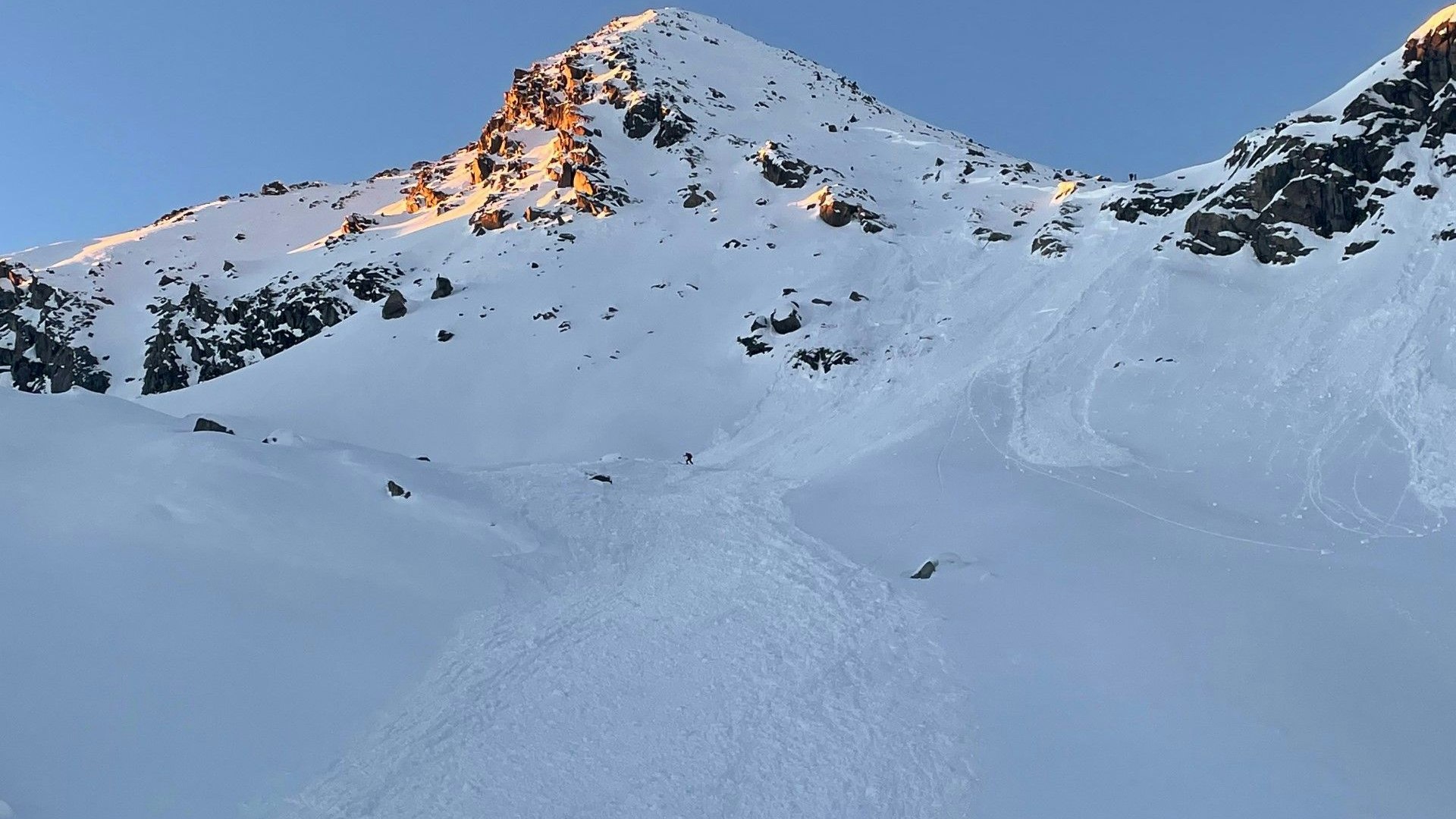 An dieser Stelle ging die Lawine ab.