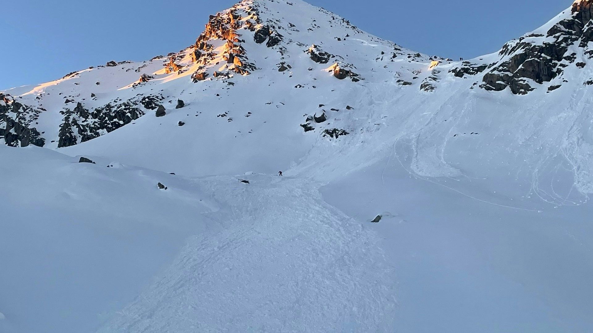 An dieser Stelle ging die Lawine ab.