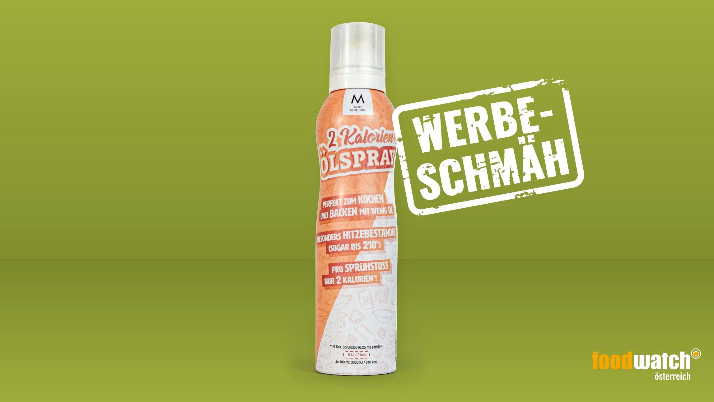 Werbeschmäh – More Nutrition „2 Kalorien-Ölspray"