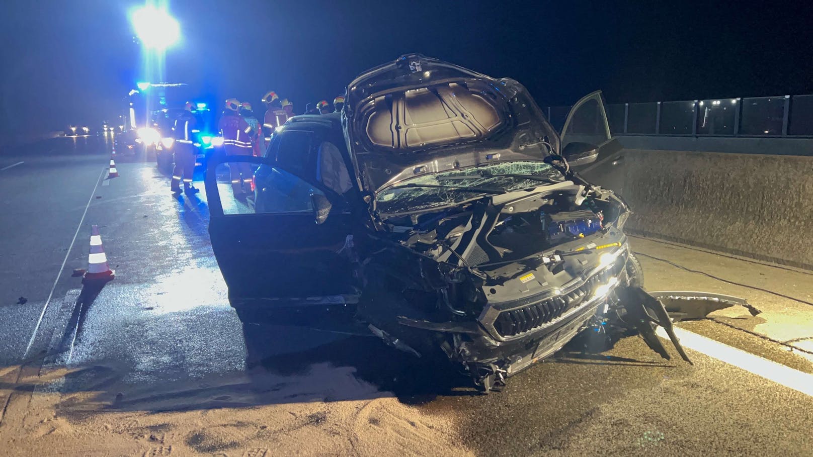 In Pöchlarn kam es zu einem schweren Verkehrsunfall.