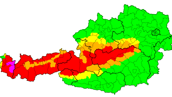 Die Schnee-Warnungen bis Sonntag.