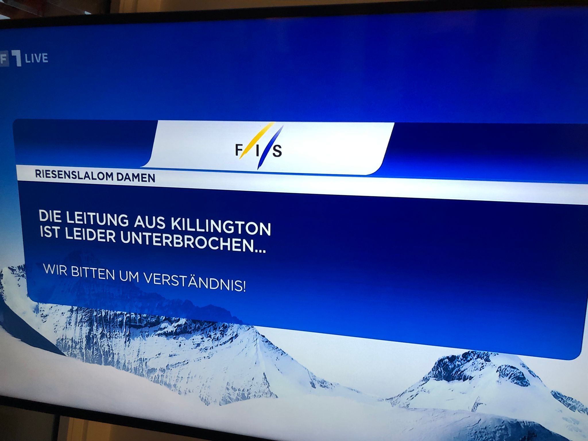Der ORF musste die Live-Übertragung aus Killington beenden.